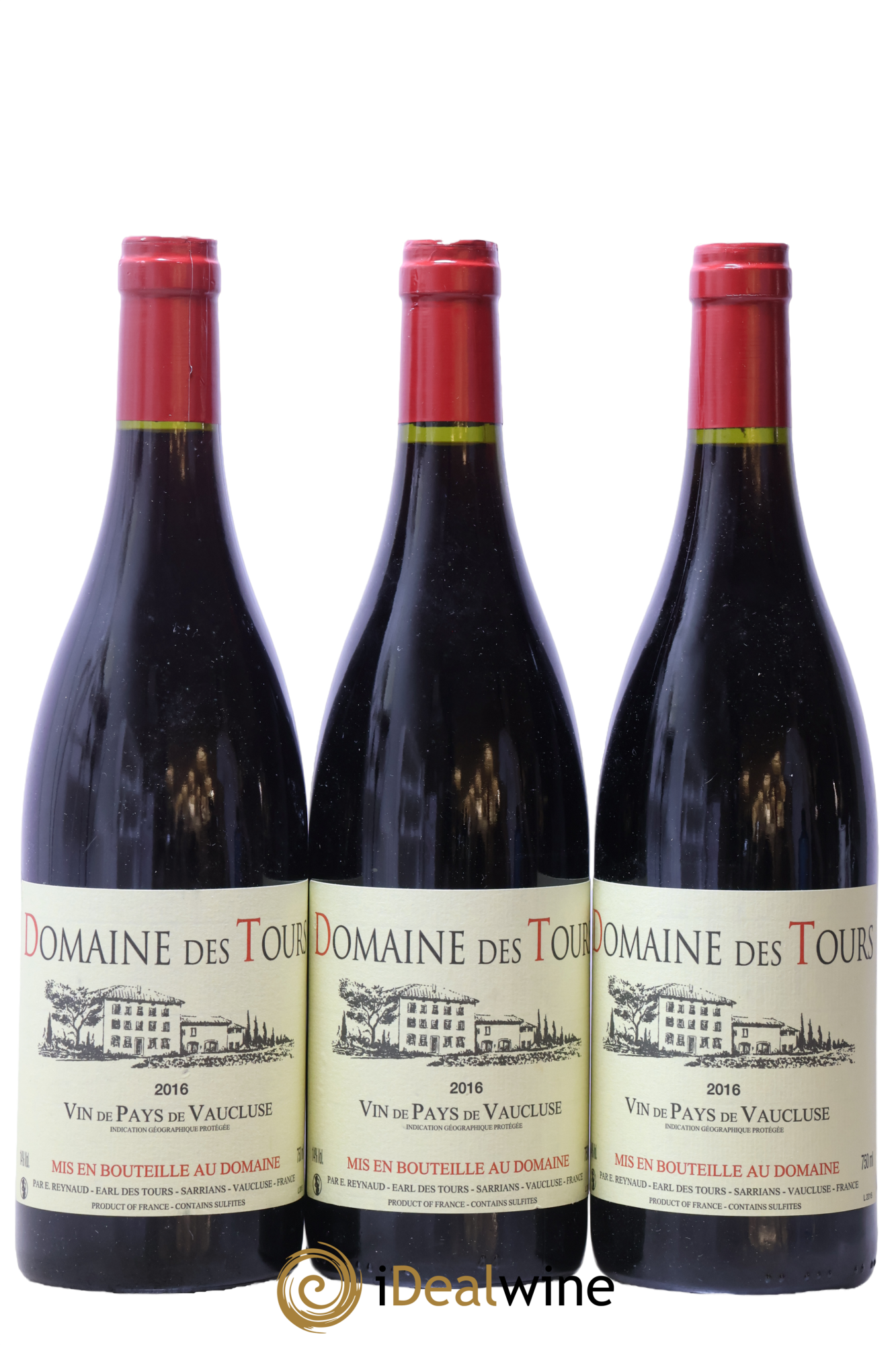 Vaucluse (Vin de Pays de Vaucluse) Domaine des Tours Emmanuel Reynaud 2016 - Lot de 3 bouteilles - 0