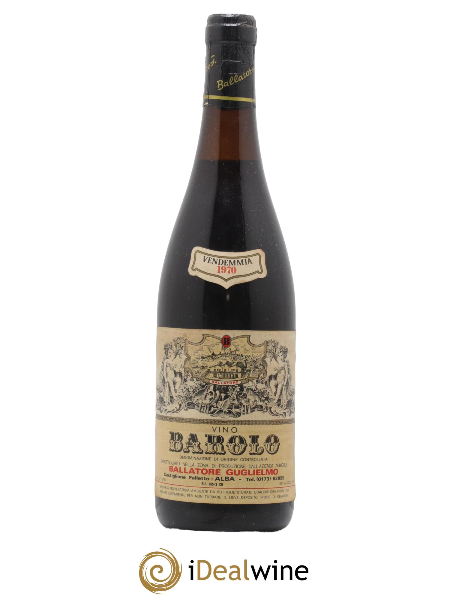Barolo Ballatore Guglielmo 1970 - Lot de 1 bouteille - 0