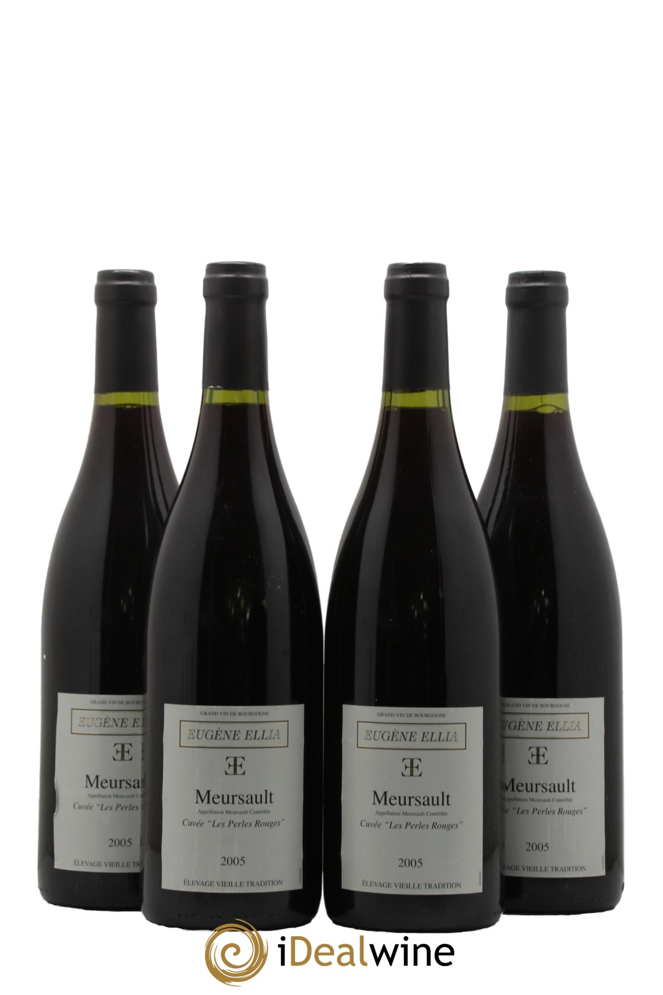 Meursault Les Perles Rouges Eugène Ellia 2005 - Lot of 4 bottles - 0