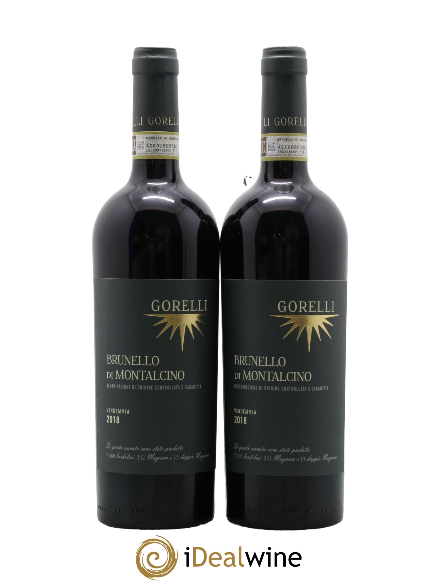 Brunello di Montalcino DOCG Gorelli 2018 - Lot de 2 bouteilles - 0