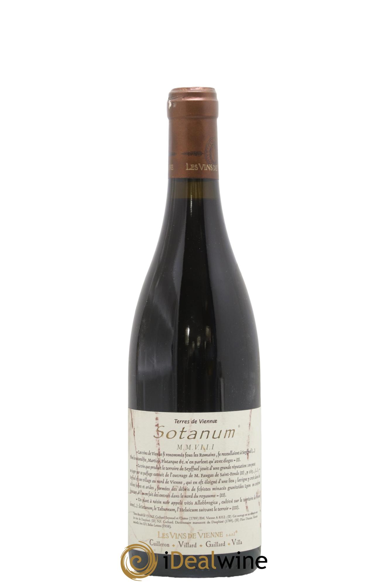 IGP Collines Rhodaniennes Sotanum Les Vins de Vienne 2008 - Lot of 1 bottle - 0