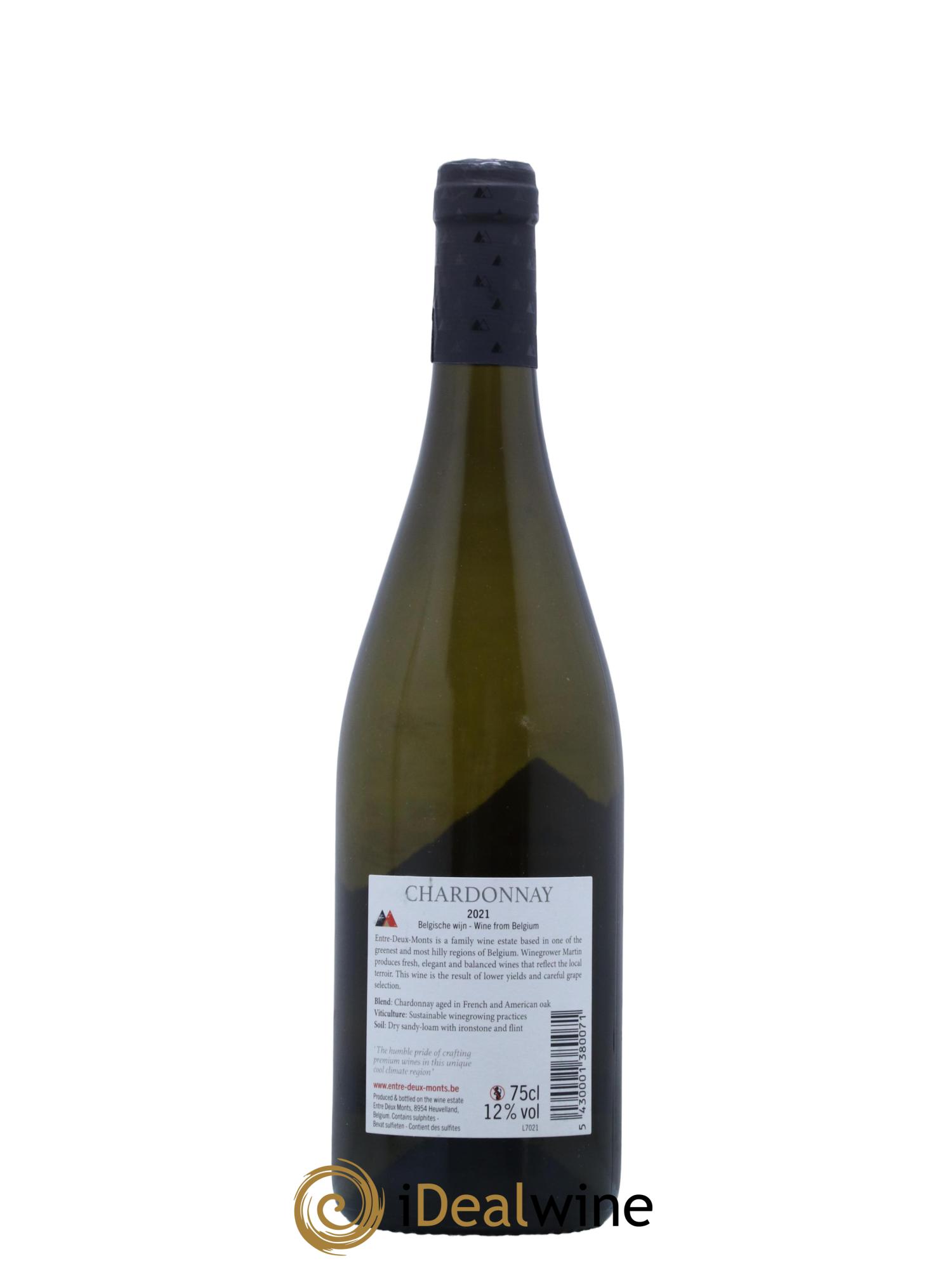 Vins Etrangers Belgique Entre deux monts Chardonnay 2021 - Lot de 1 bouteille - 1