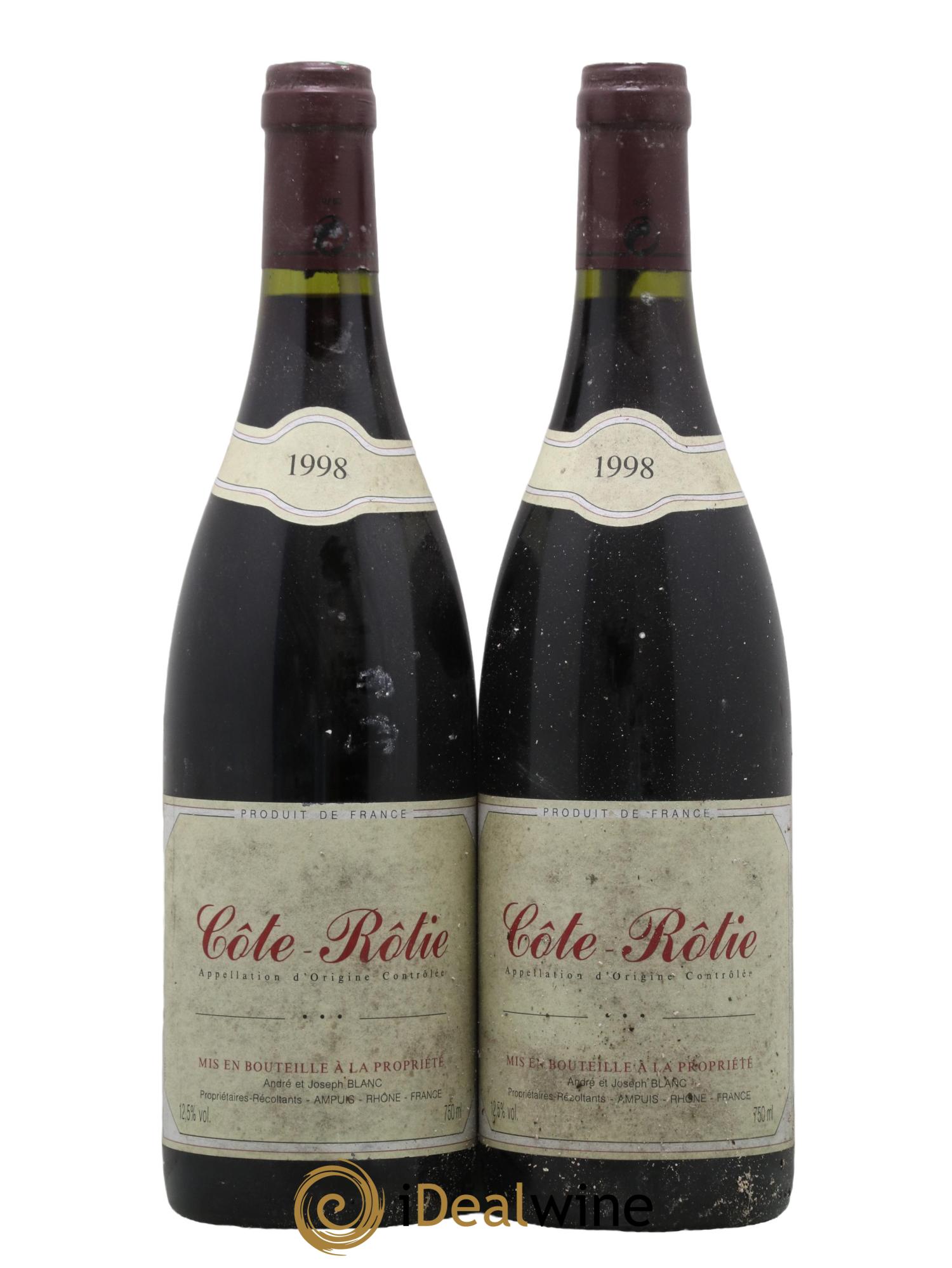 Côte-Rôtie Domaine Joseph Blanc 1998 - Lot de 2 bouteilles - 0