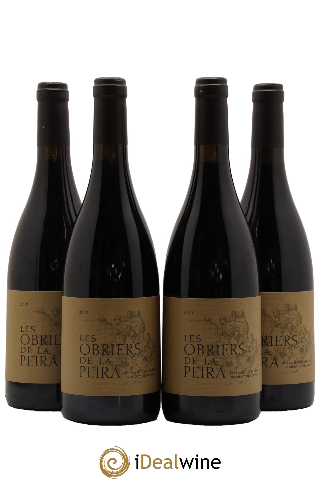 Terrasses du Larzac Domaine de La Pèira en Damaisèla Les Obriers de la Pèira Karine Ahton et Robert Dougan 2013 - Lot de 4 bouteilles - 0