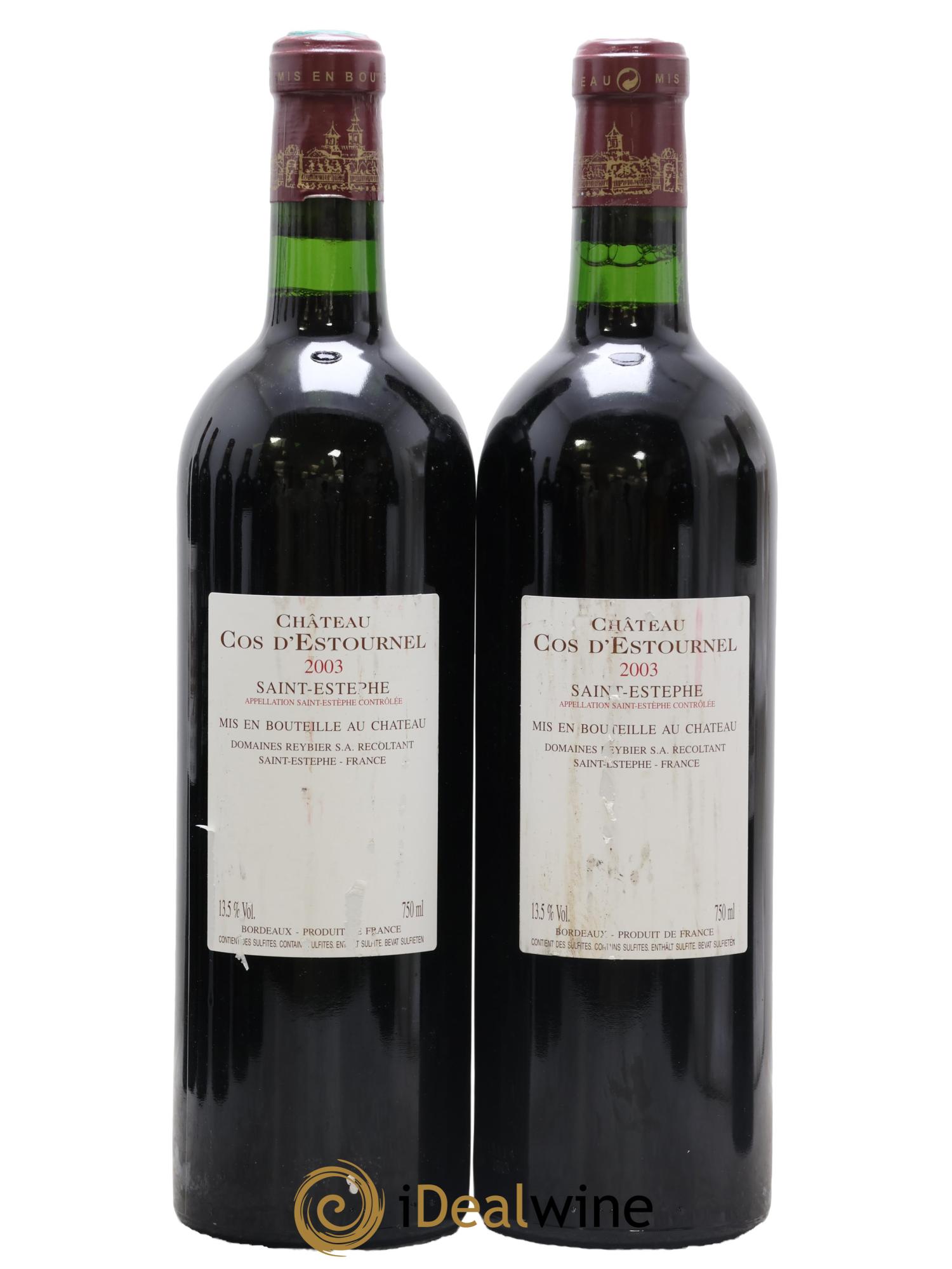 Cos d'Estournel 2ème Grand Cru Classé 2003 - Lot de 2 bouteilles - 1