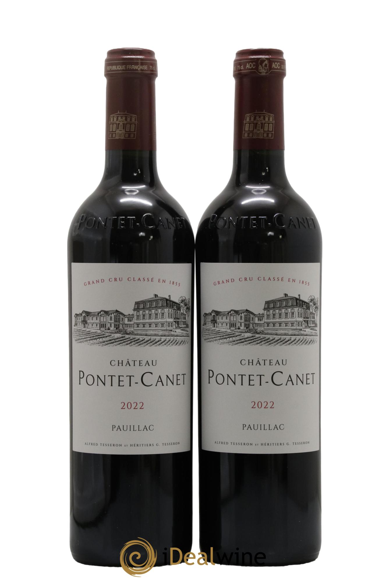 Château Pontet Canet 5ème Grand Cru Classé 2022 - Lot de 2 bouteilles - 0