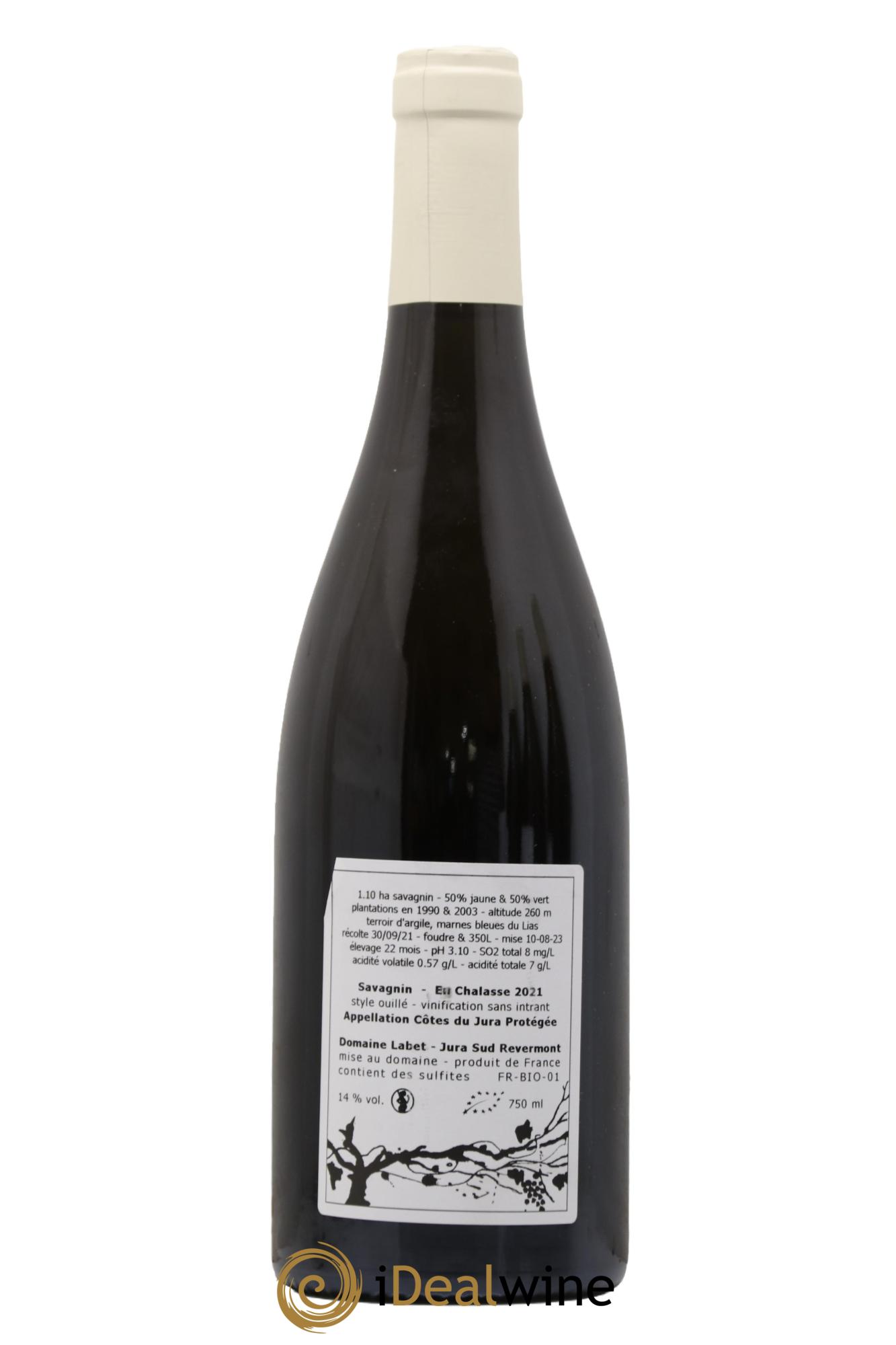 Côtes du Jura Fleur de Savagnin En Chalasse Romain - Julien - Charline Labet 2021 - Lot de 1 bouteille - 1
