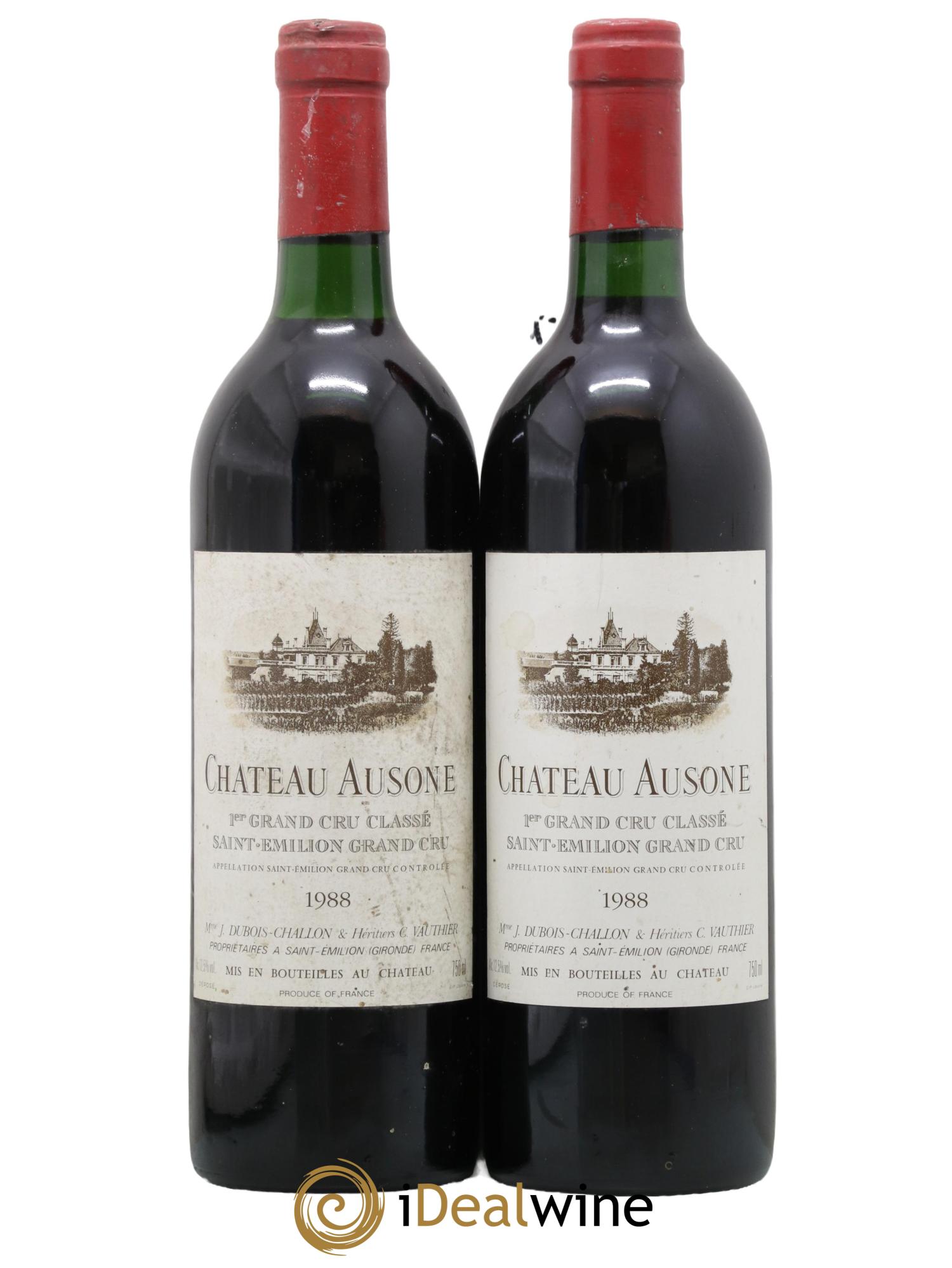 Château Ausone 1er Grand Cru Classé A 1988 - Lot de 2 bouteilles - 0