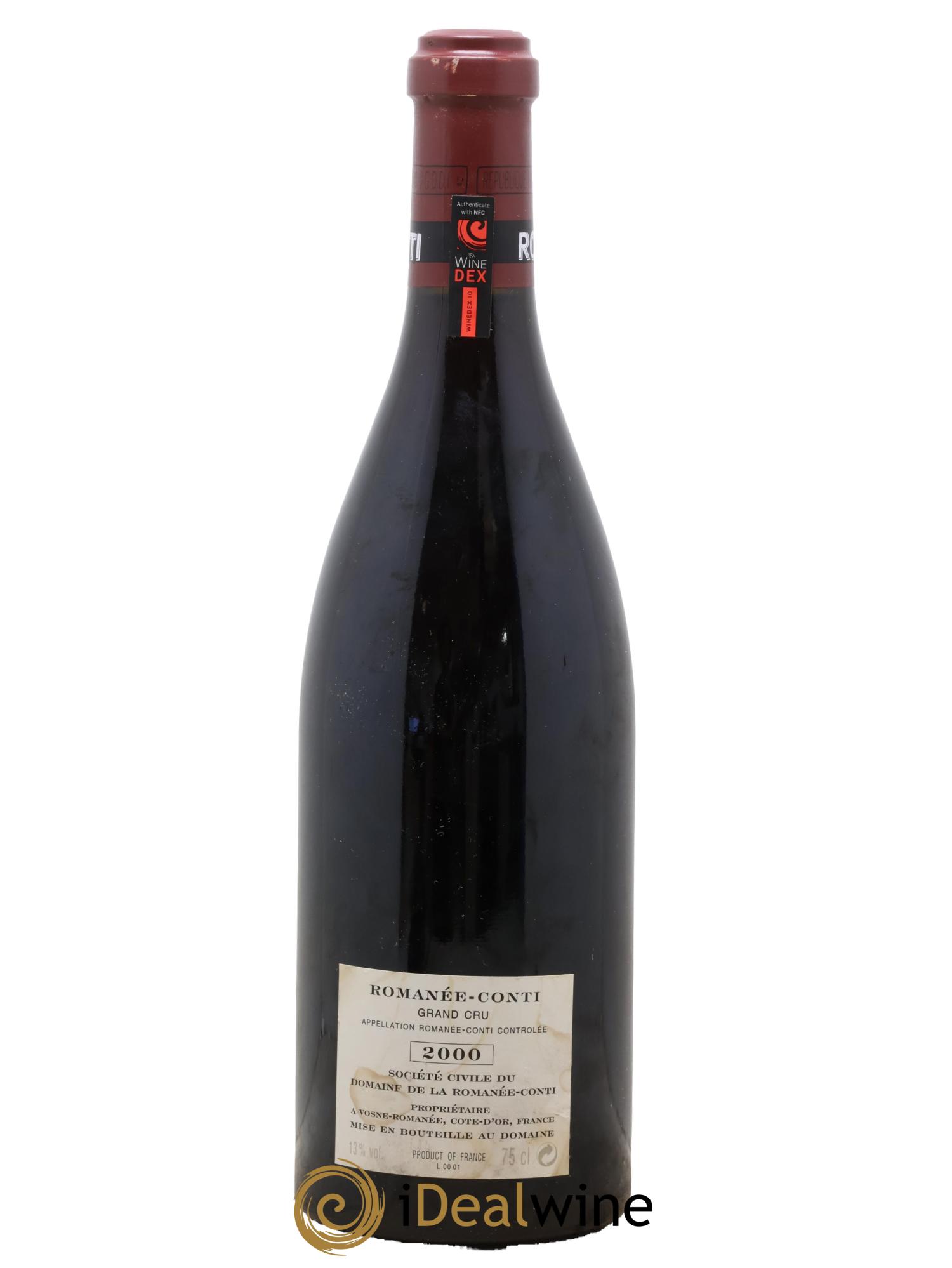 Romanée-Conti Grand Cru Domaine de la Romanée-Conti 2000 - Lotto di 1 bottiglia - 1