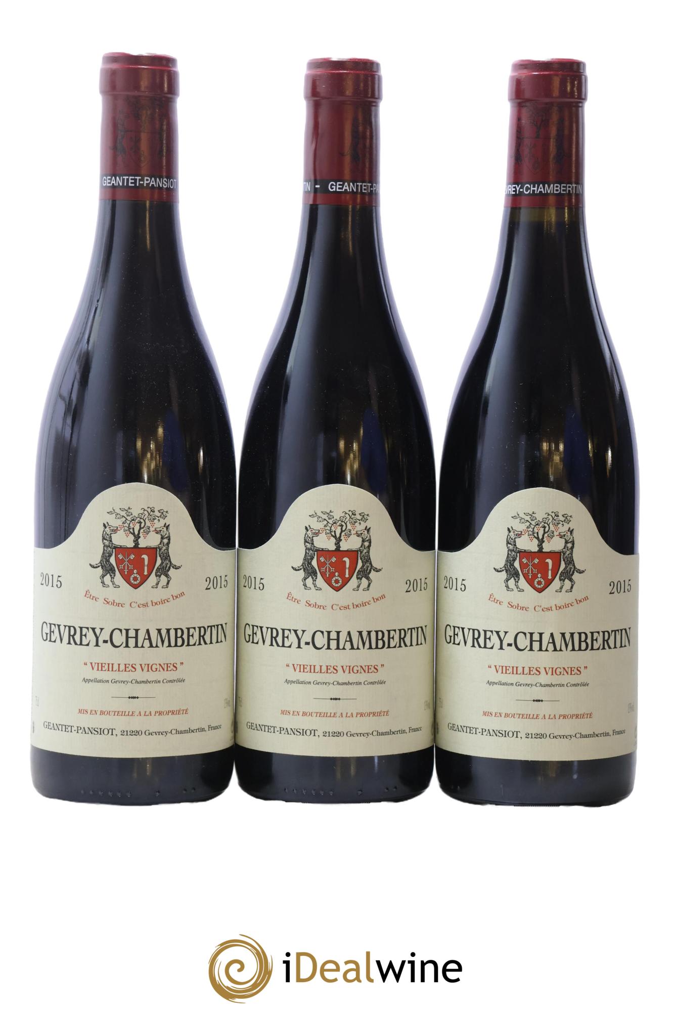 Gevrey-Chambertin Vieilles vignes Geantet-Pansiot 2015 - Lot of 3 bottles - 0