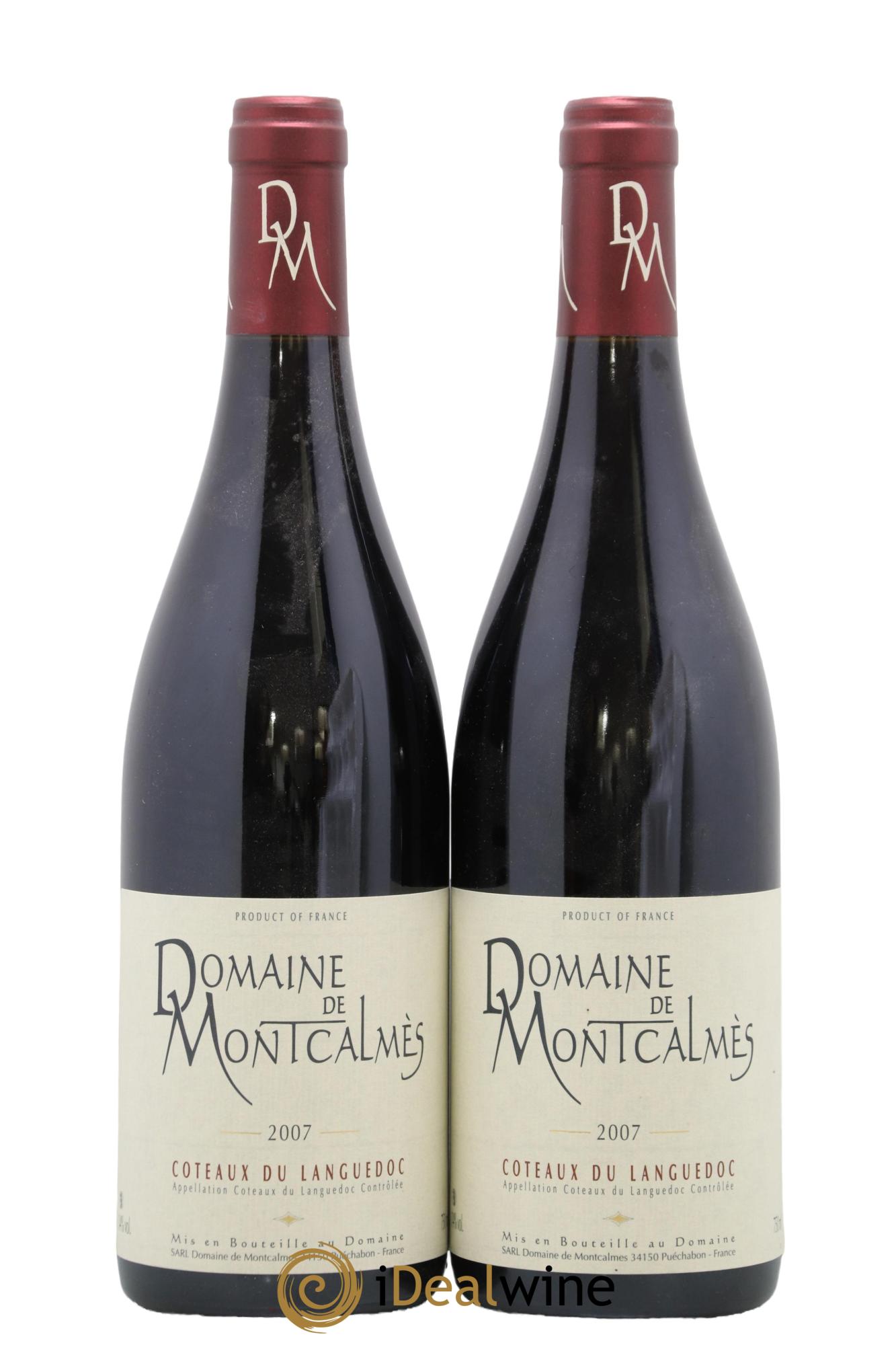 Coteaux du Languedoc Domaine de Montcalmès Frédéric Pourtalié 2007 - Lot of 2 bottles - 0