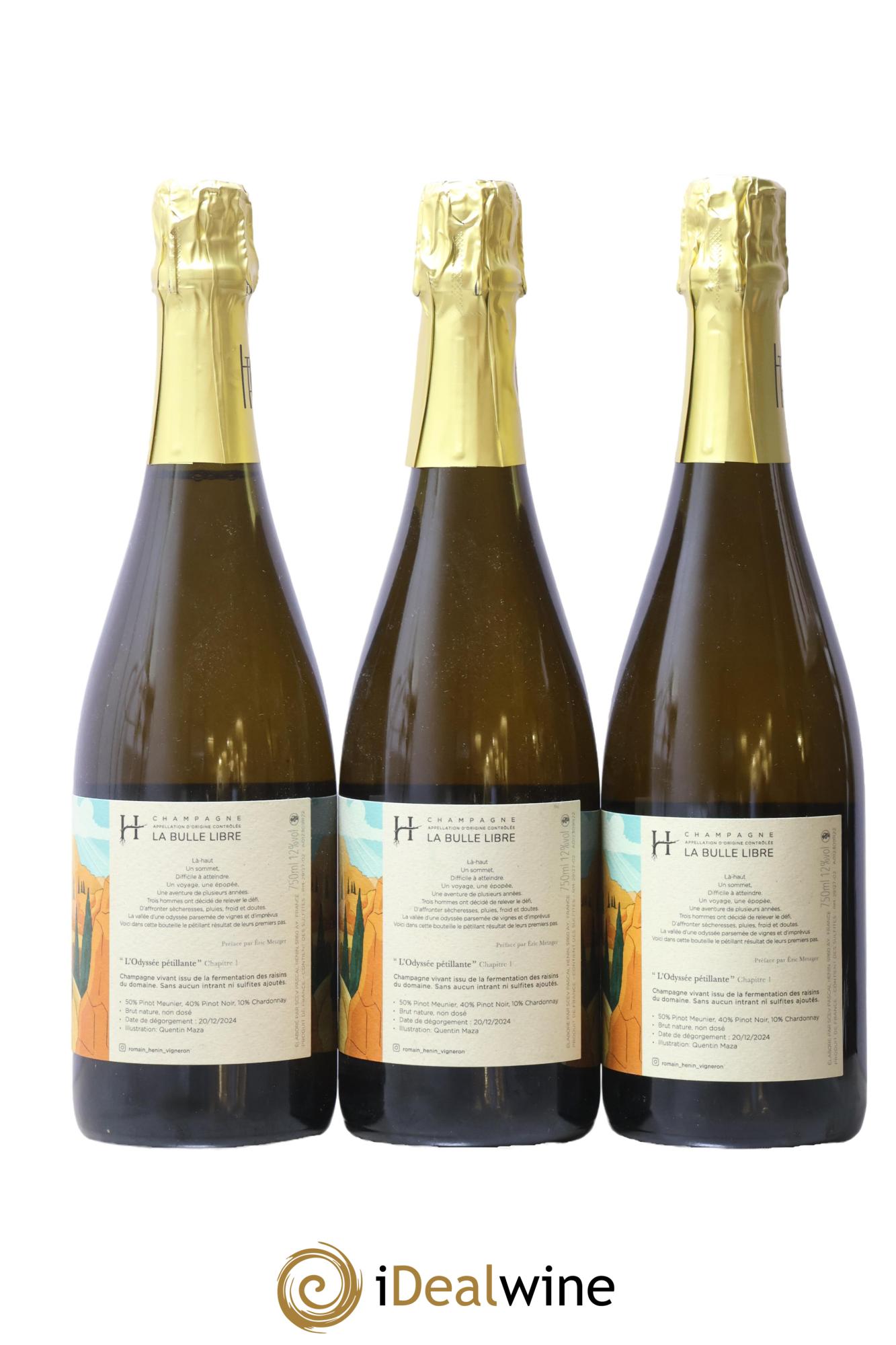 L'Odyssée Pétillante Chapitre 1 Romain Henin - Lot de 3 bouteilles - 1