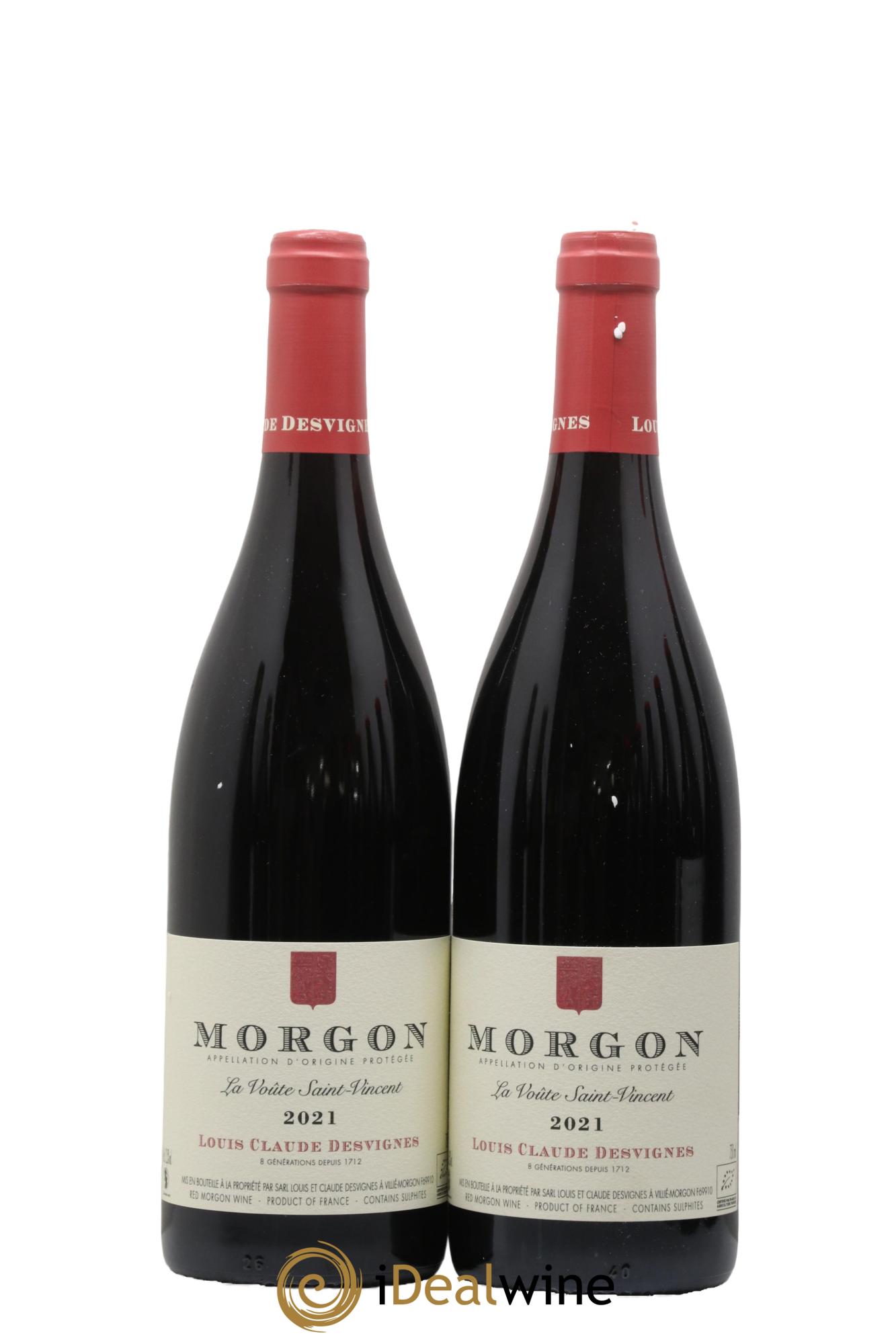 Morgon La Voûte Saint Vincent Louis-Claude Desvignes  2021 - Lot de 2 bouteilles - 0