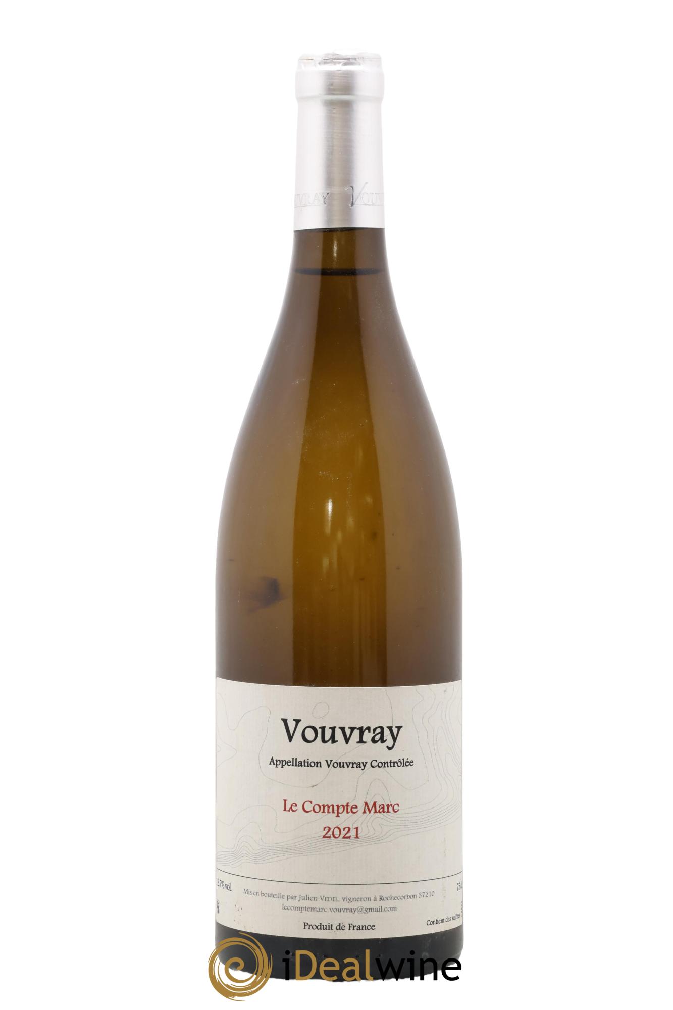 Vouvray Le Compte Marc Julien Vedel 2021 - Lot de 1 bouteille - 0