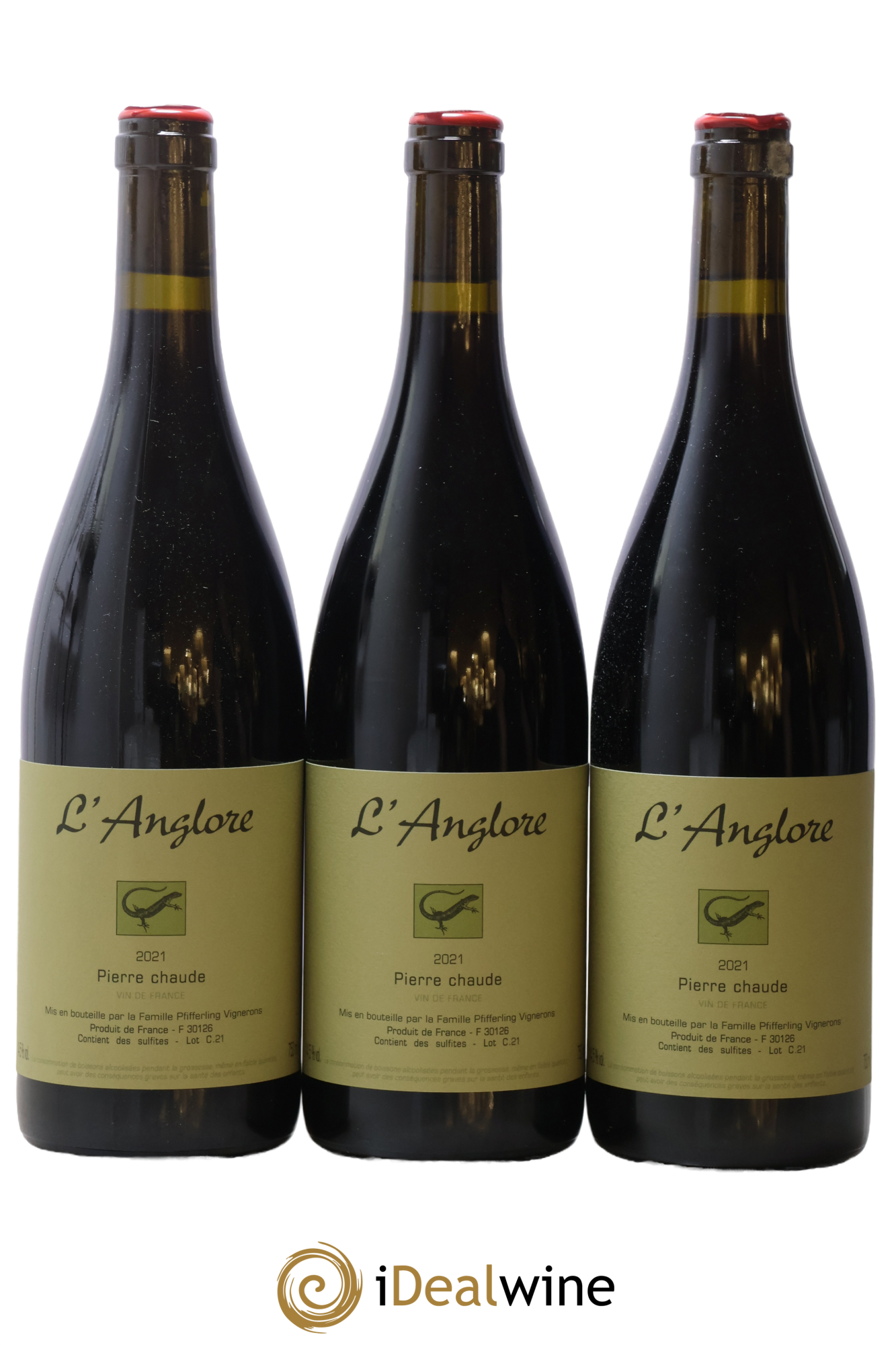 Vin de France Pierre chaude L'Anglore 2021 - Lot de 3 bouteilles - 0