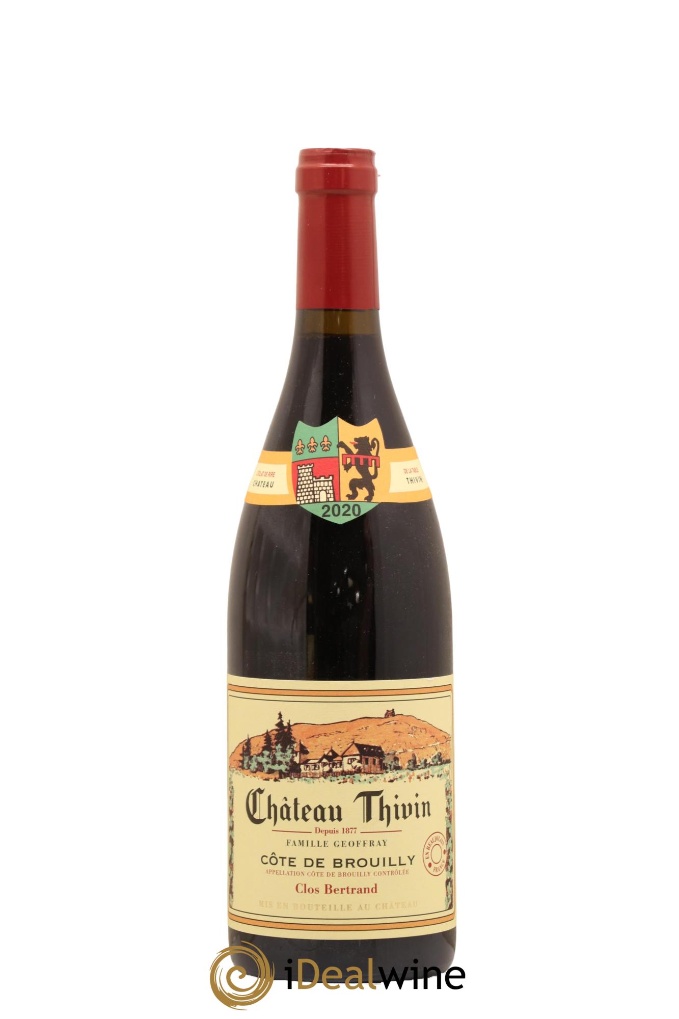 Côte de Brouilly Clos Bertrand Château Thivin 2020 - Lot de 1 bouteille - 0