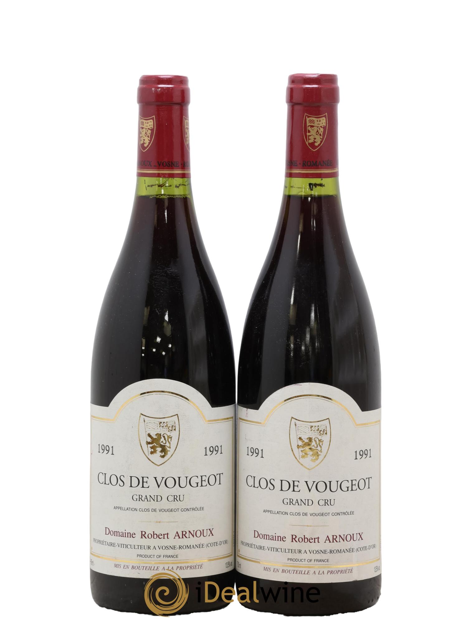 Clos de Vougeot Grand Cru Robert Arnoux 1991 - Lot of 2 bottles - 0