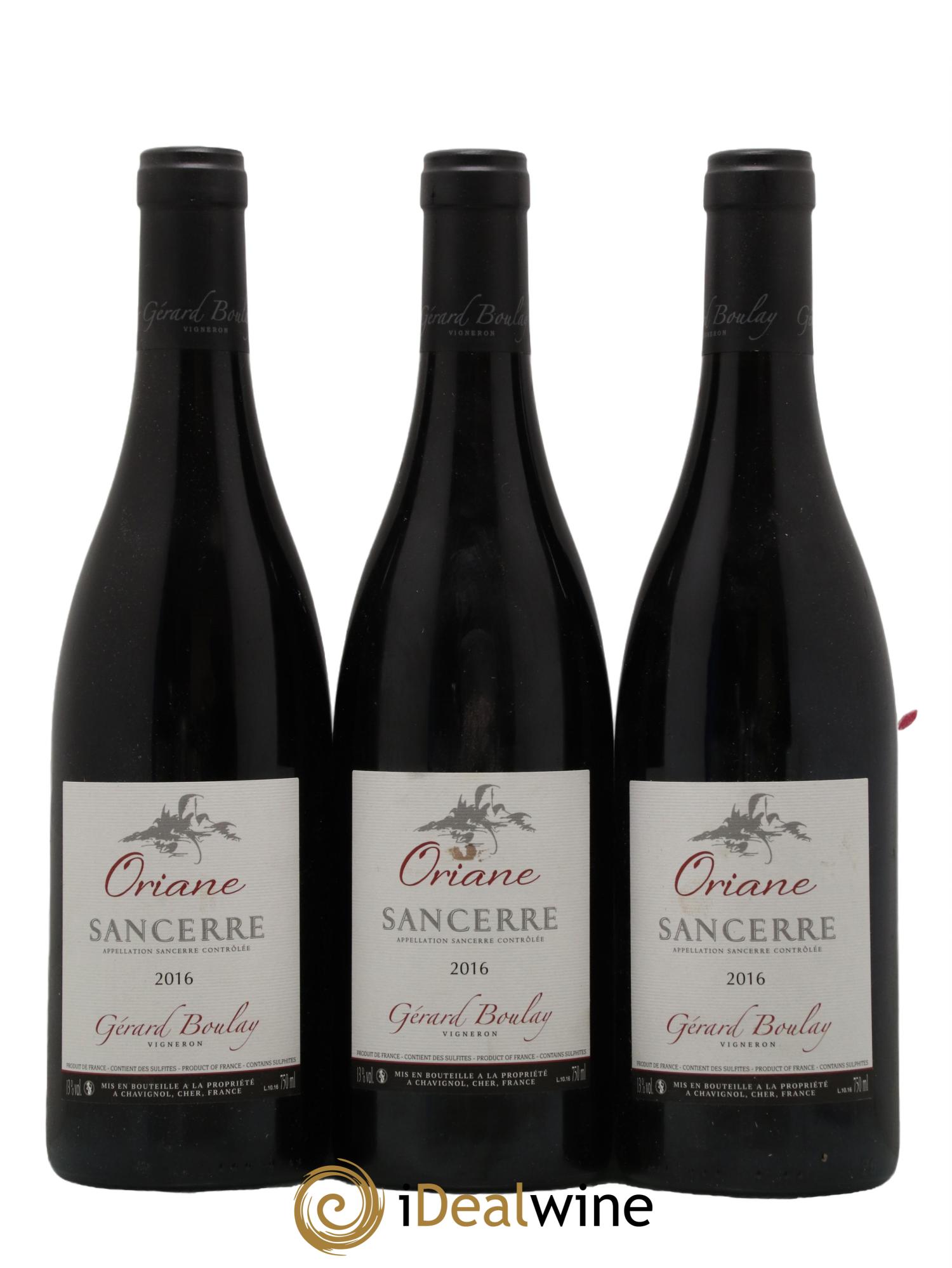 Sancerre Oriane Gérard Boulay 2016 - Lot de 3 bouteilles - 0