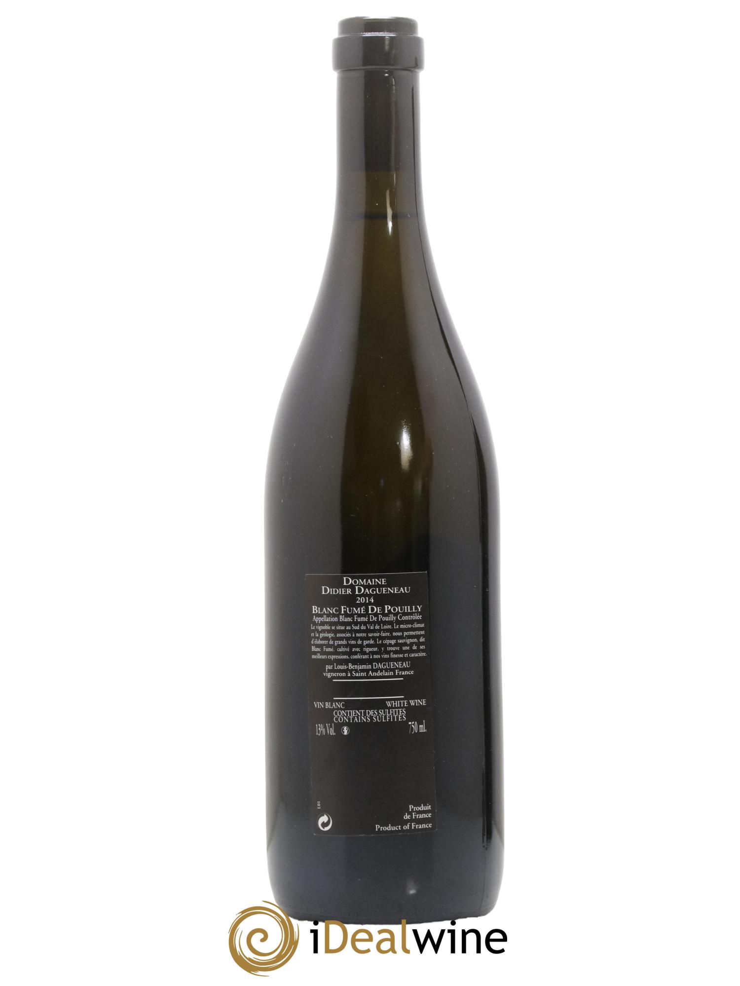 Vin de France (anciennement Pouilly-Fumé) Silex Dagueneau (Domaine Didier - Louis-Benjamin) 2014 - Lot de 1 bouteille - 1