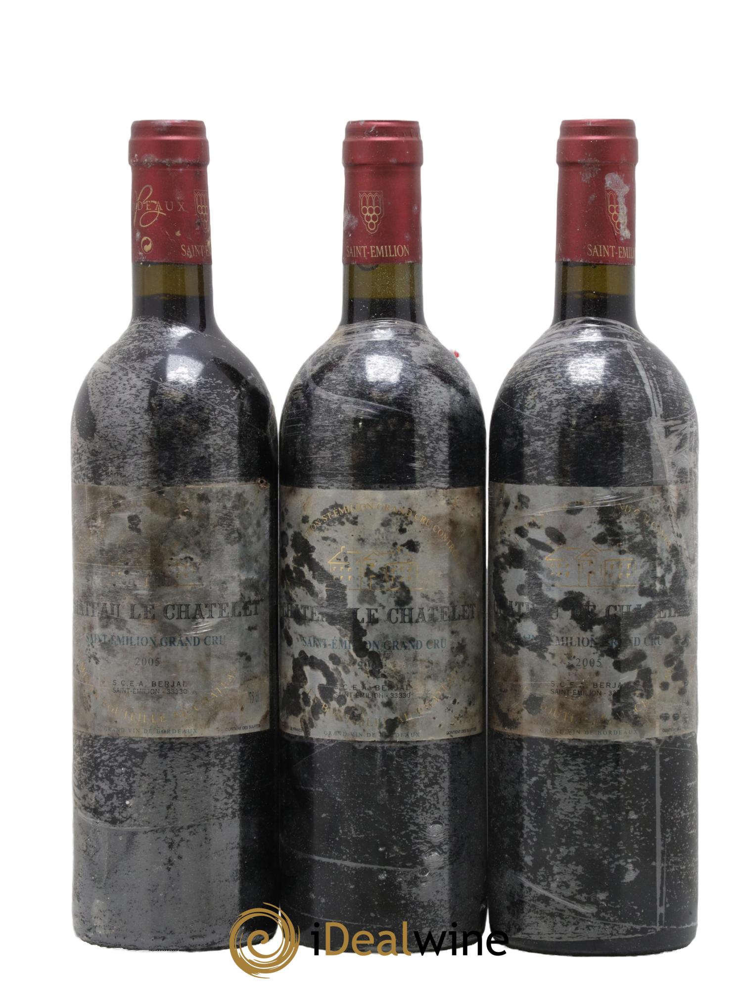 Saint-Émilion Grand Cru Château Le Chatelet 2005 - Lot de 3 bouteilles - 0