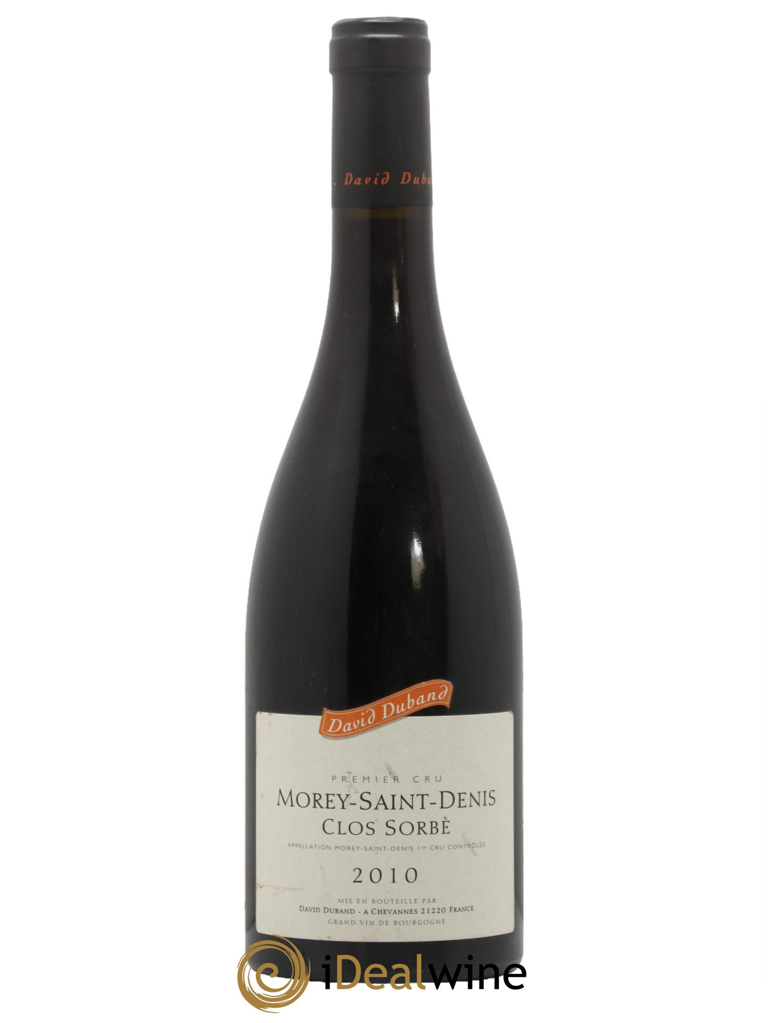 Morey-Saint-Denis 1er Cru Clos Sorbè David Duband (Domaine) 2010 - Lot de 1 bouteille - 0