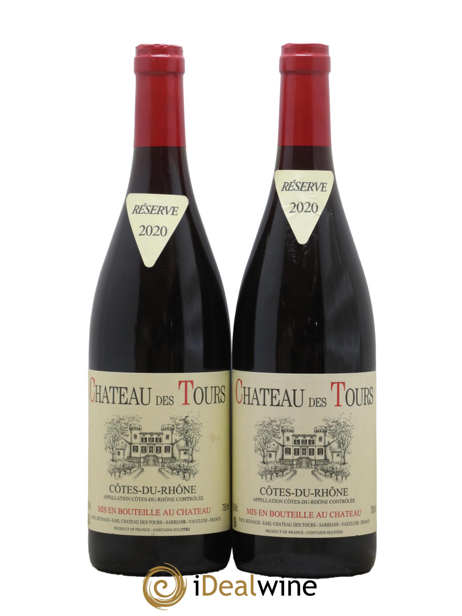 Côtes-du-Rhône Château des Tours Emmanuel Reynaud 2020 - Lot de 2 bouteilles - 0