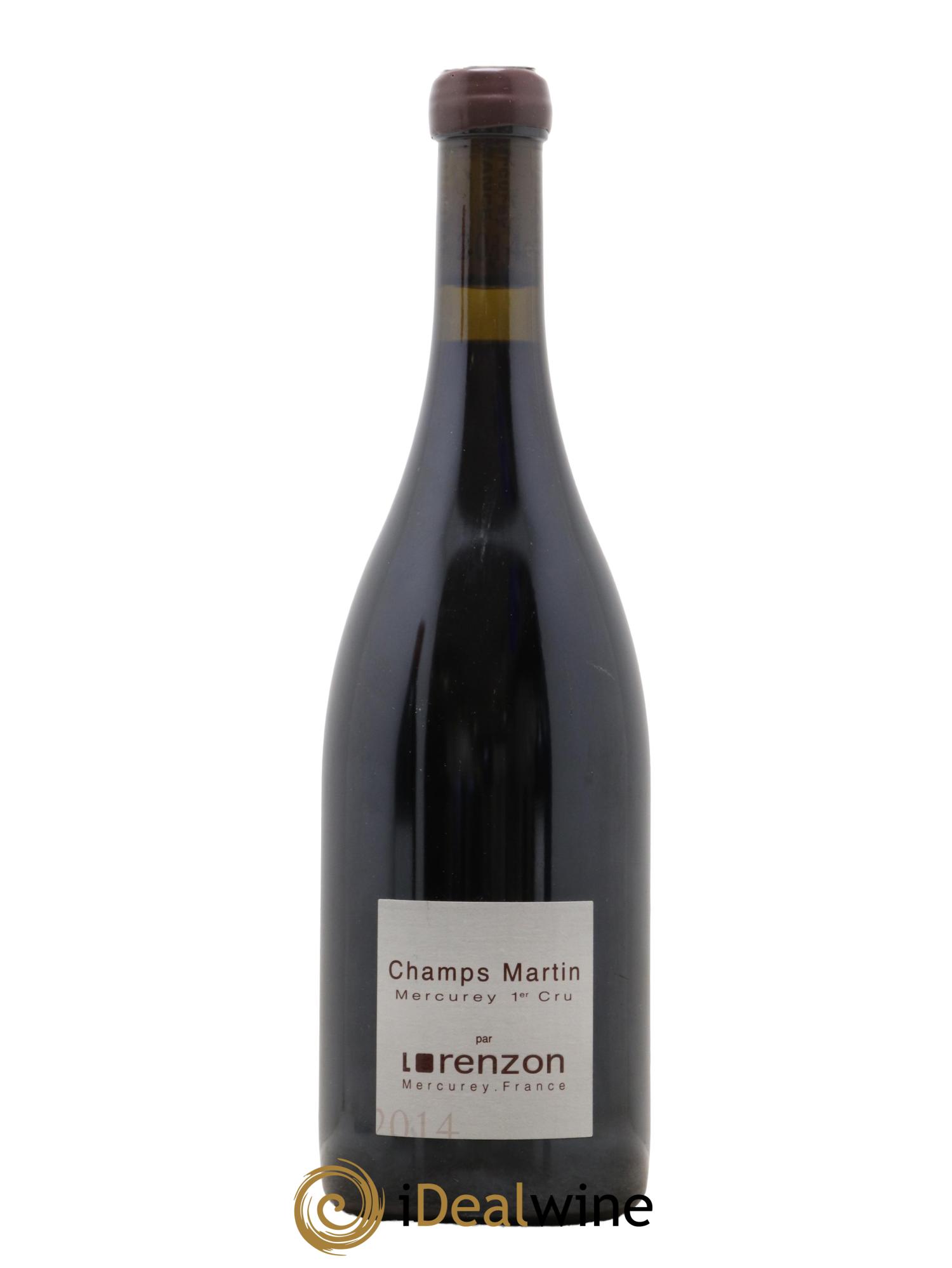 Mercurey 1er Cru Les Champs Martin Bruno Lorenzon 2014 - Lot de 1 bouteille - 0