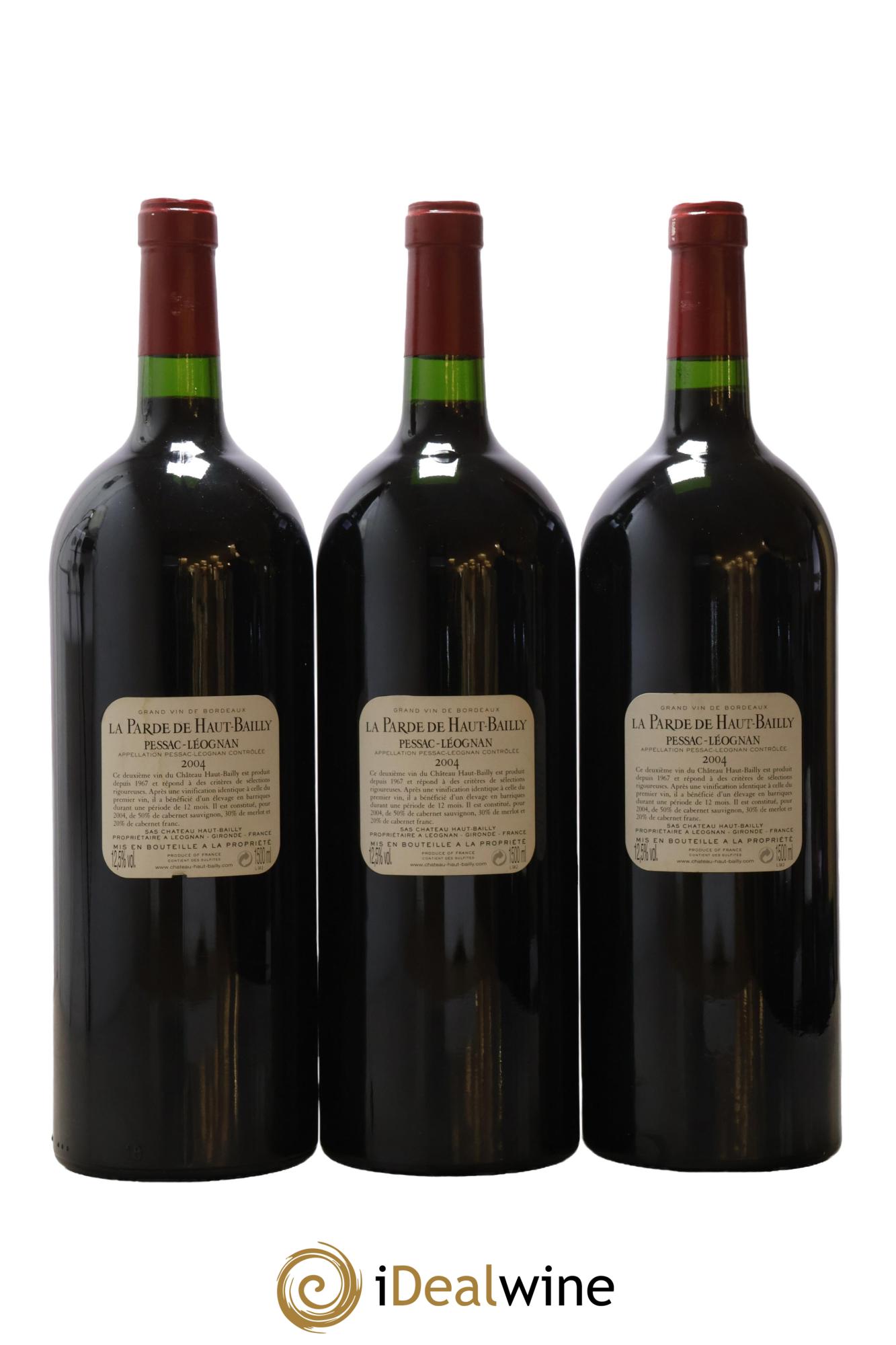 Haut Bailly II (Anciennement La Parde de Haut-Bailly) Second Vin 2004 - Lot de 6 magnums - 3