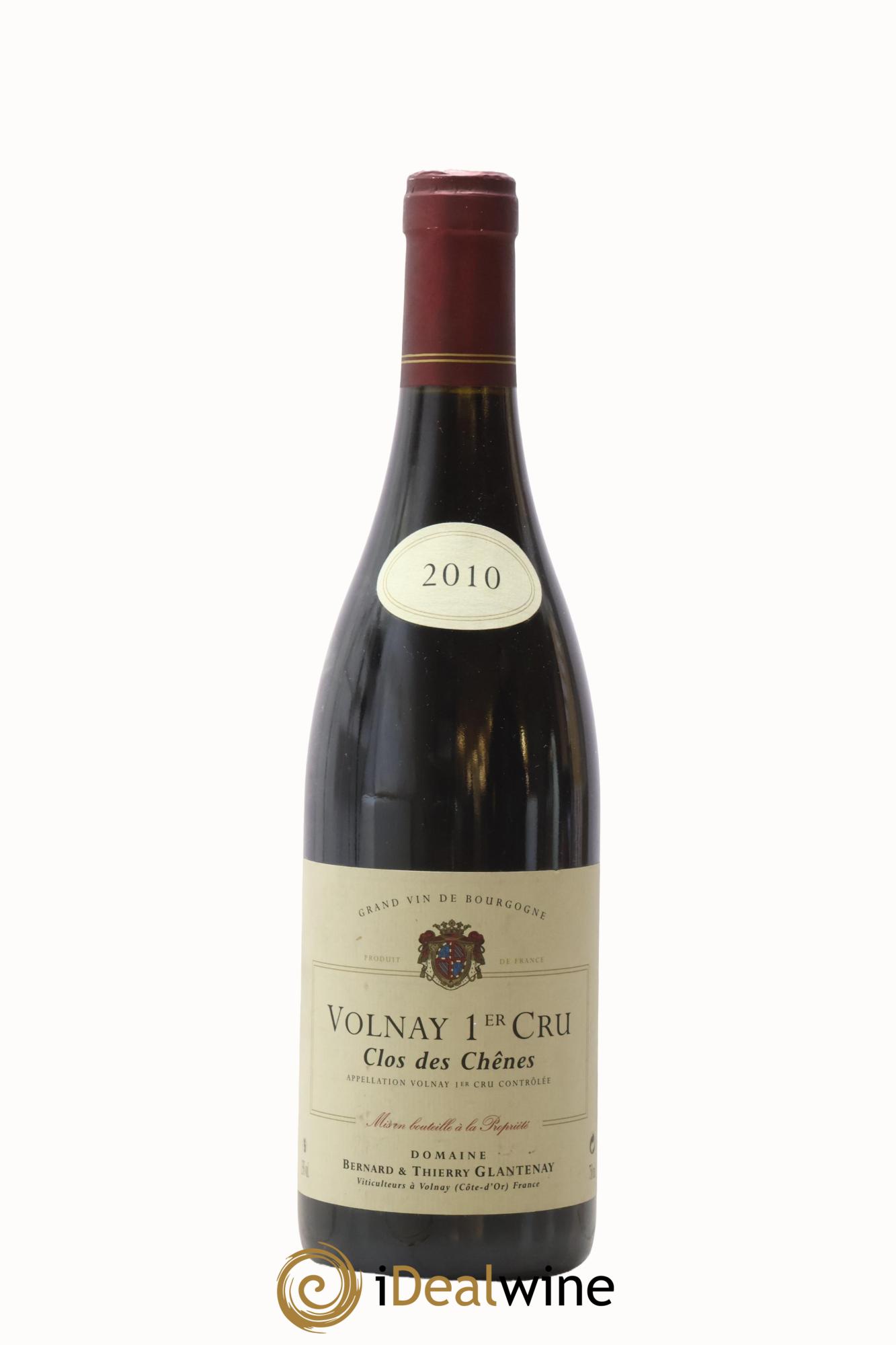 Volnay 1er Cru Clos des Chênes Bernard et Thierry Glantenay (Domaine) 2010 - Posten von 1 Flasche - 0
