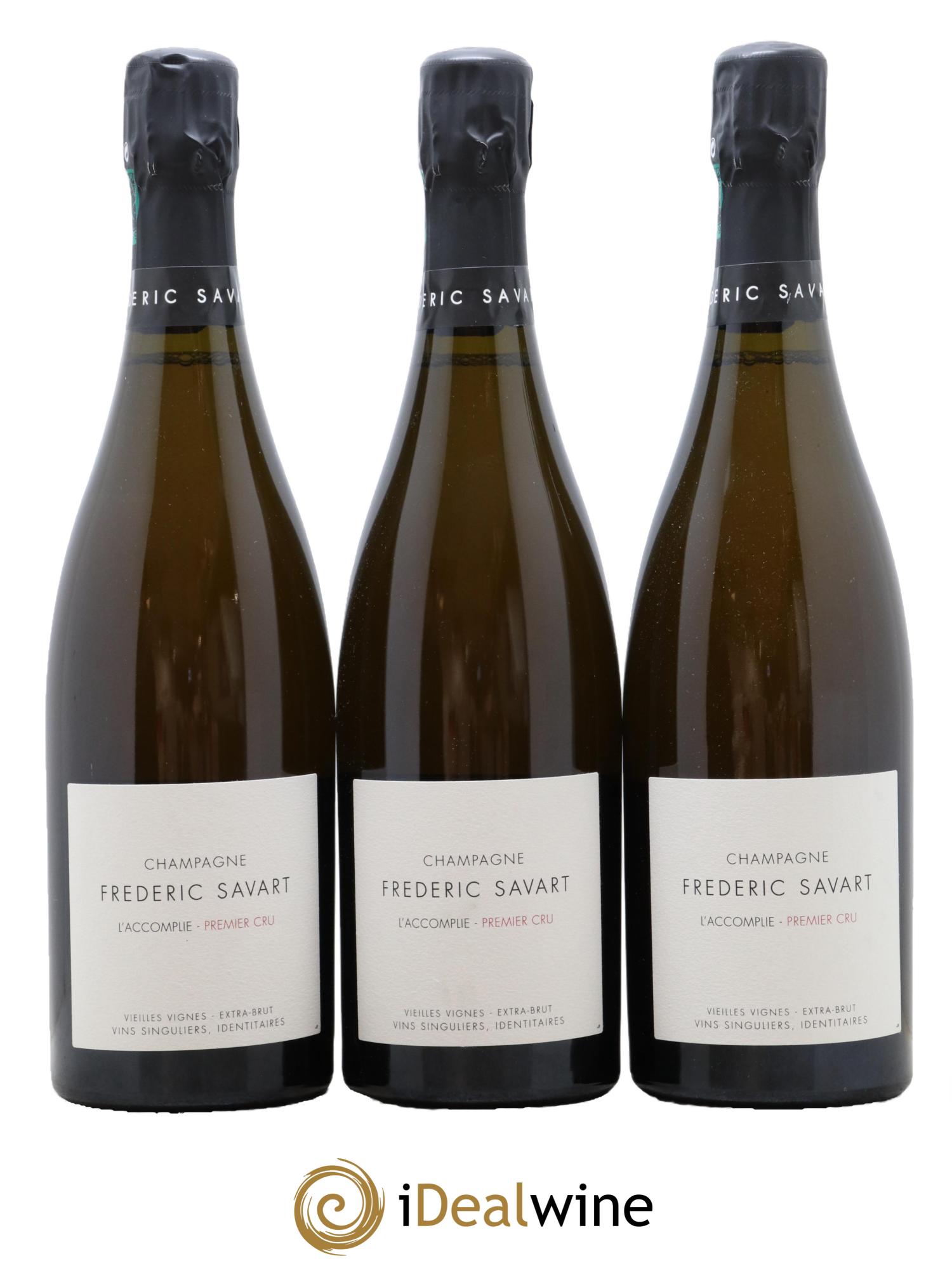 L'Accomplie 1er Cru Extra-Brut Vieilles Vignes Frédéric Savart - Lot de 3 bouteilles - 0