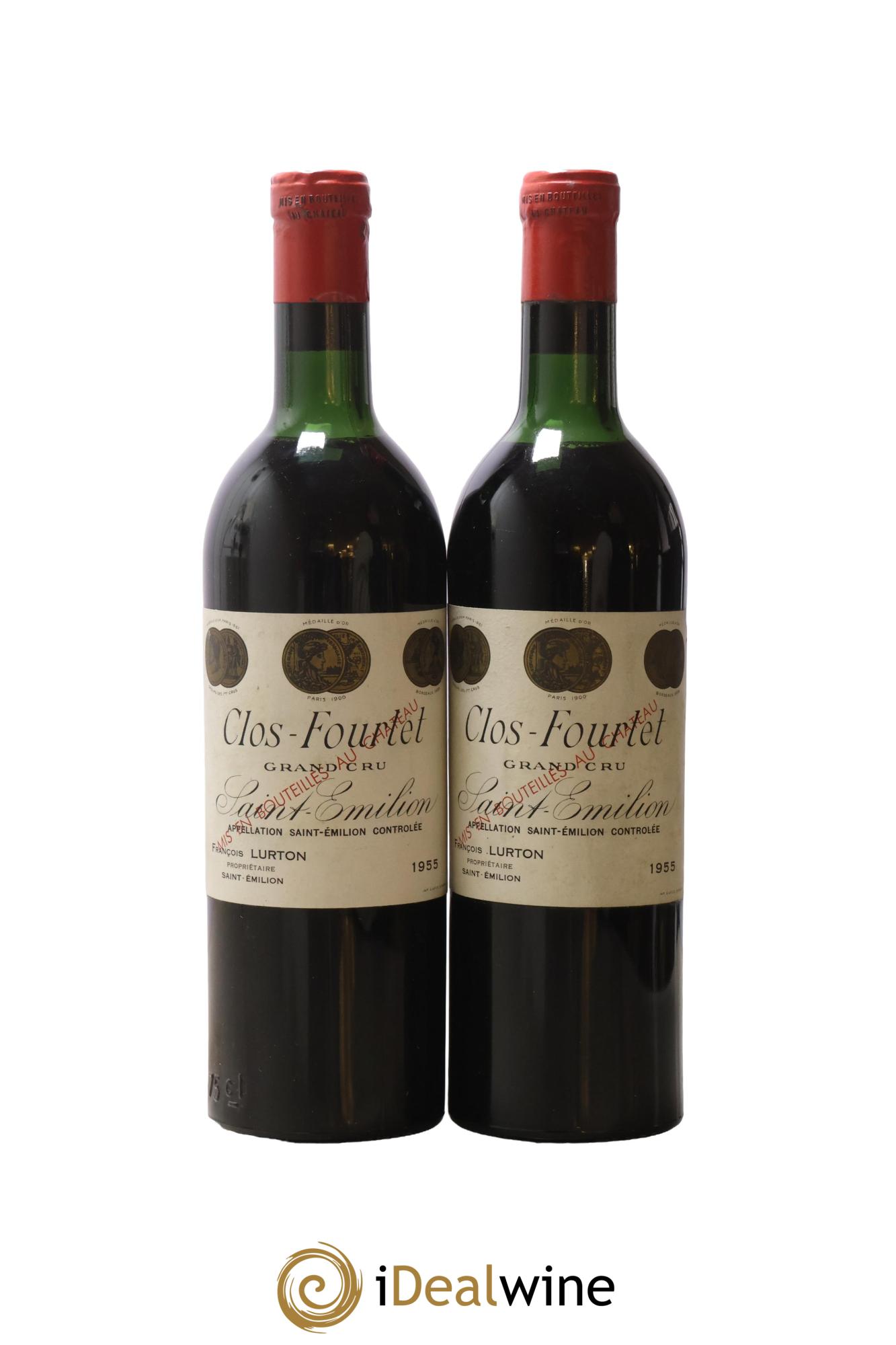 Clos Fourtet 1er Grand Cru Classé B 1955 - Lote de 2 botellas - 0