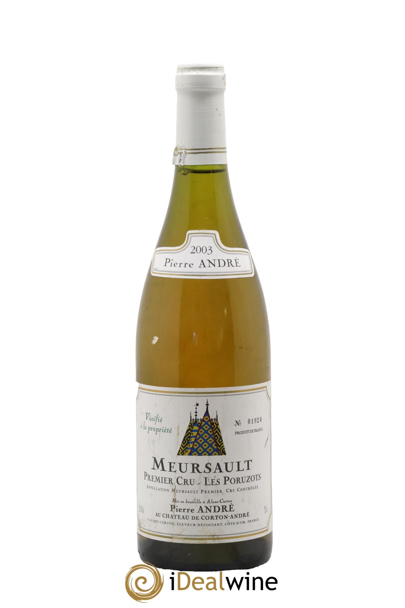 Meursault 1er Cru Les Poruzots Pierre André 2003 - Lot de 1 bouteille - 0