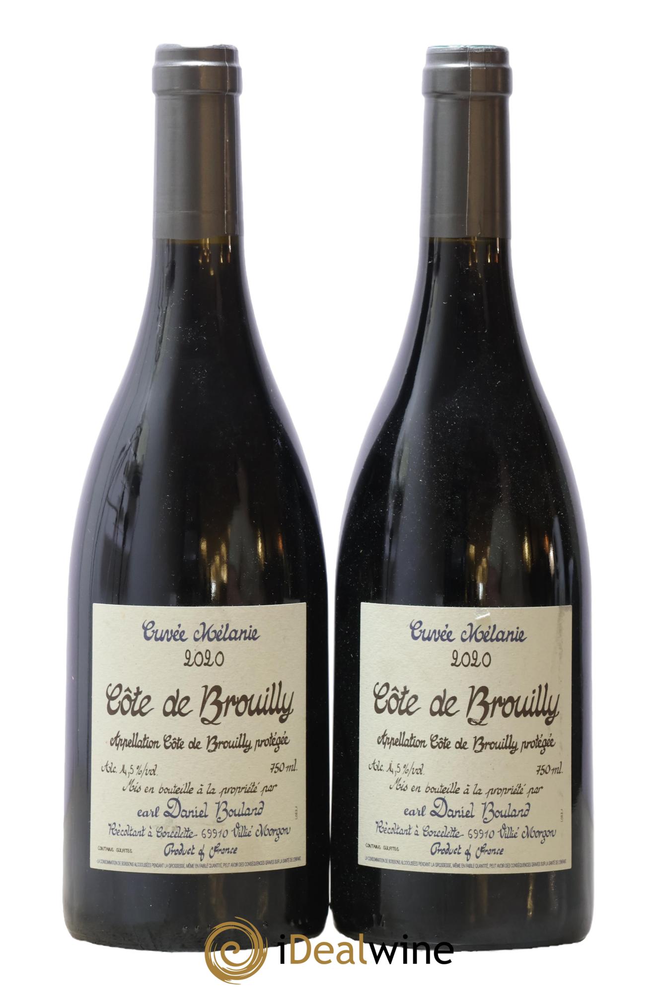 Côte de Brouilly Cuvée Mélanie Daniel Bouland (Domaine) 2020 - Lot de 2 bouteilles - 0