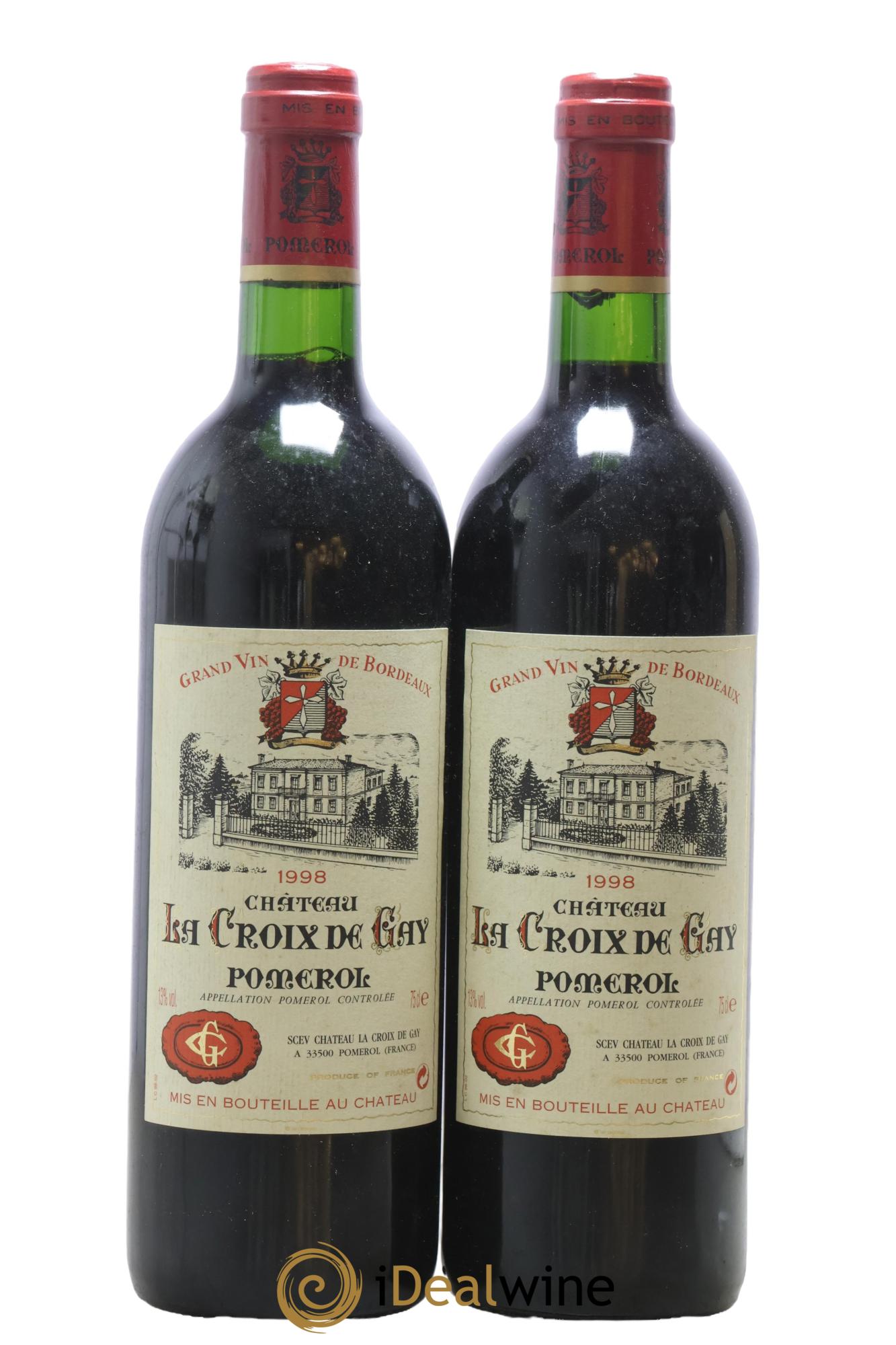Château la Croix de Gay 1998 - Lotto di 2 bottiglie - 0