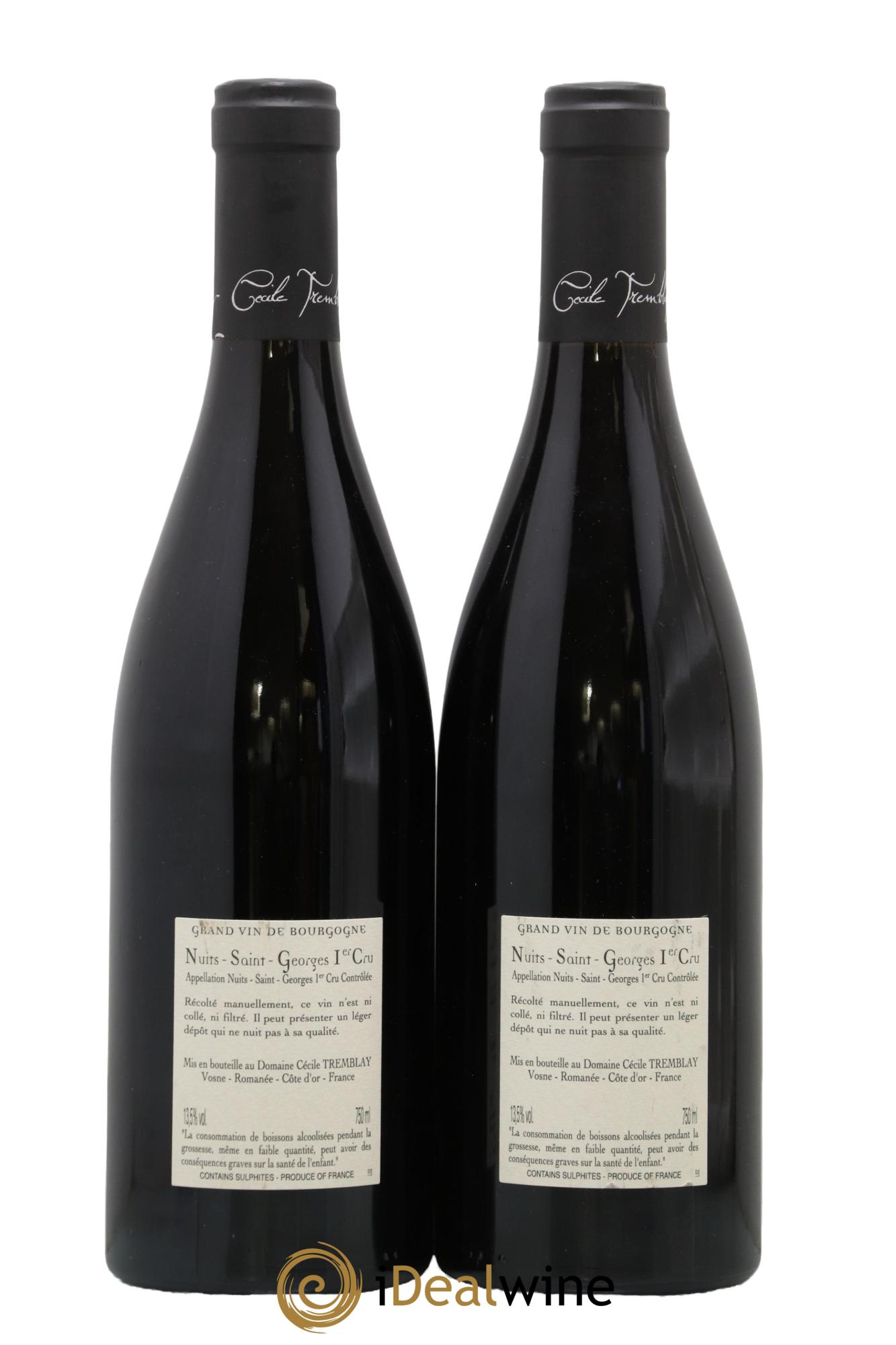 Nuits-Saint-Georges 1er Cru Les Murgers Cécile Tremblay 2019 - Lot de 2 bouteilles - 1