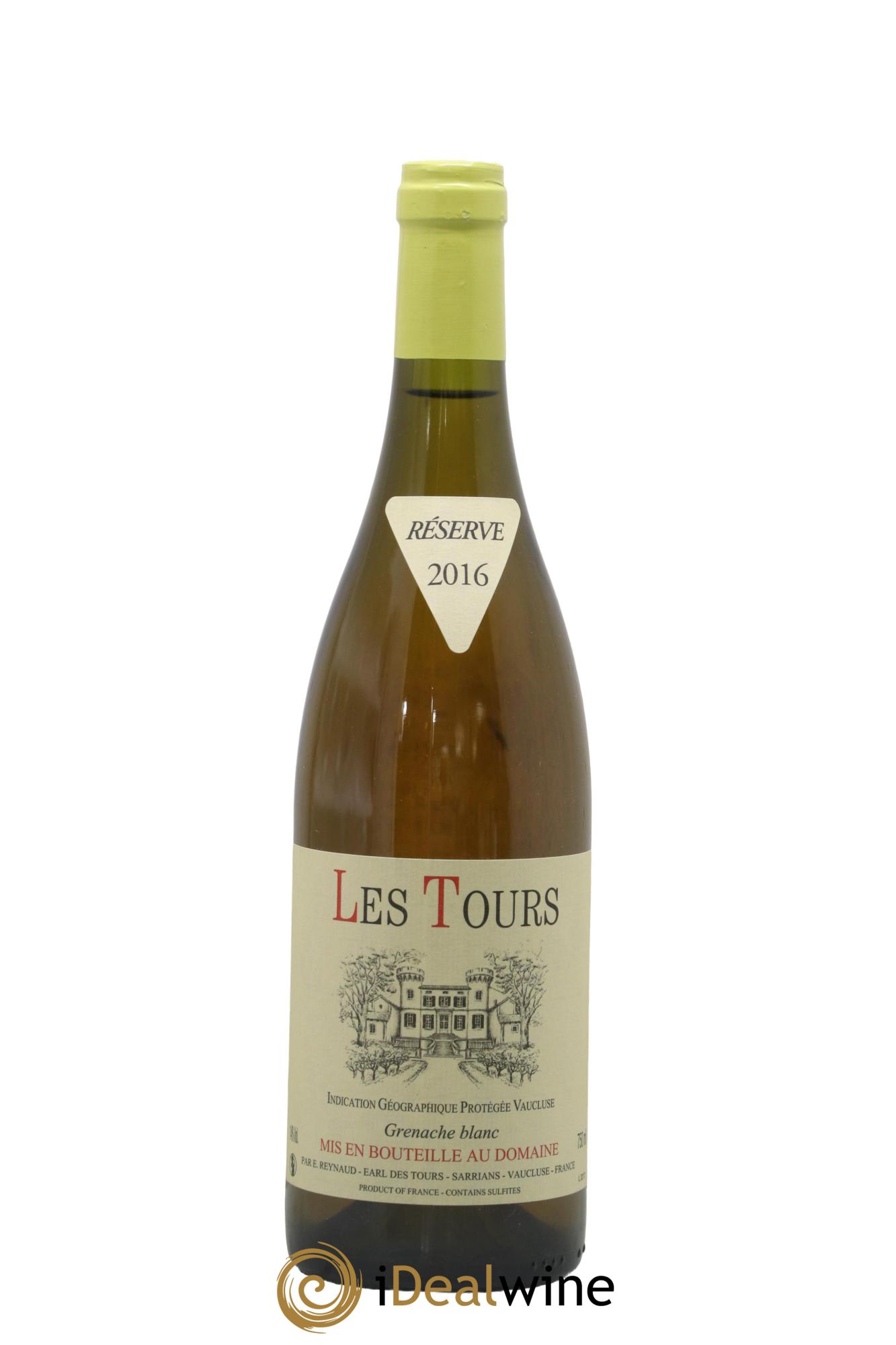 IGP Vaucluse (Vin de Pays de Vaucluse) Les Tours Grenache Blanc Emmanuel Reynaud 2016 - Lot of 1 bottle - 0