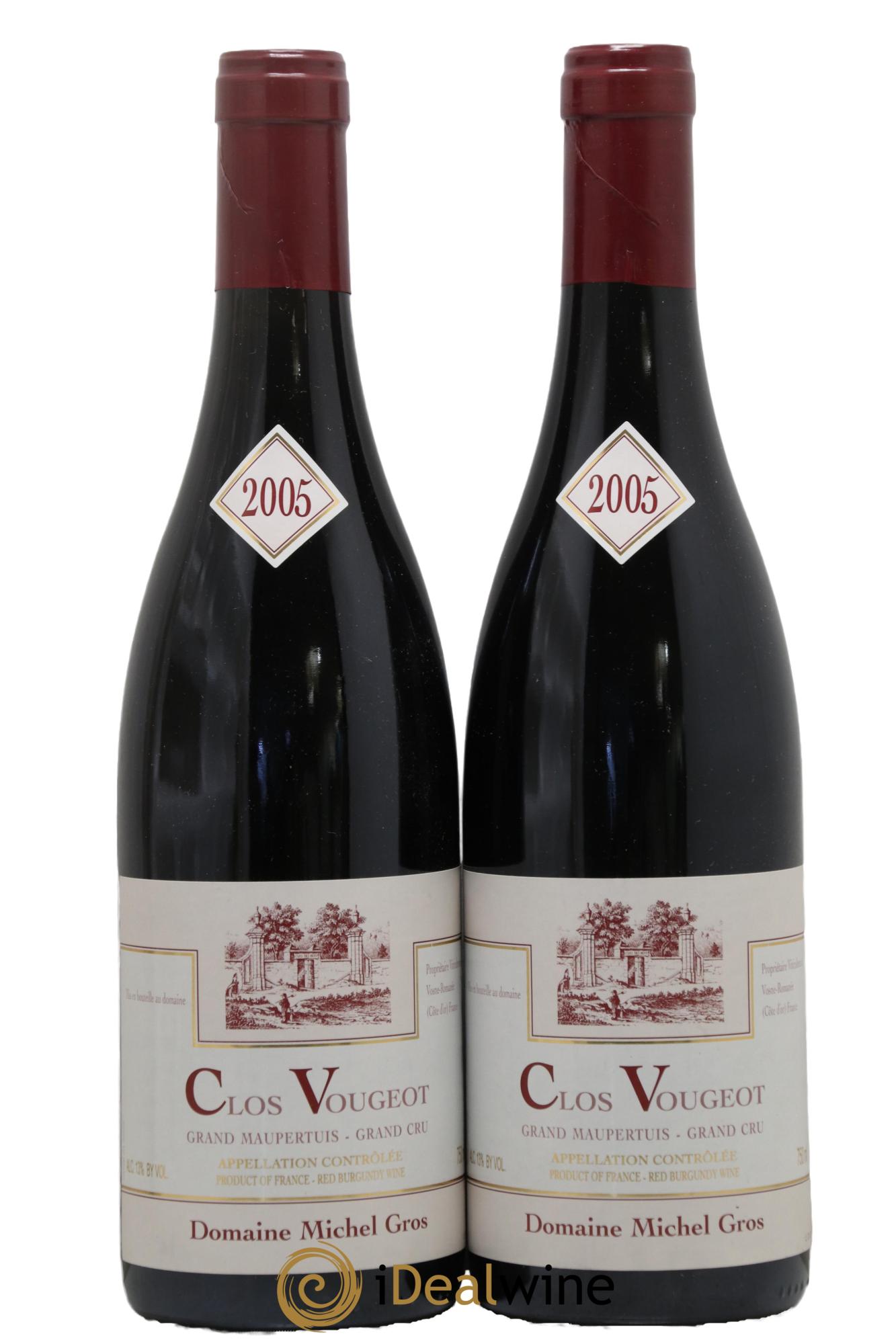 Clos de Vougeot Grand Cru Grand Maupertuis Michel Gros 2005 - Lot of 2 bottles - 0