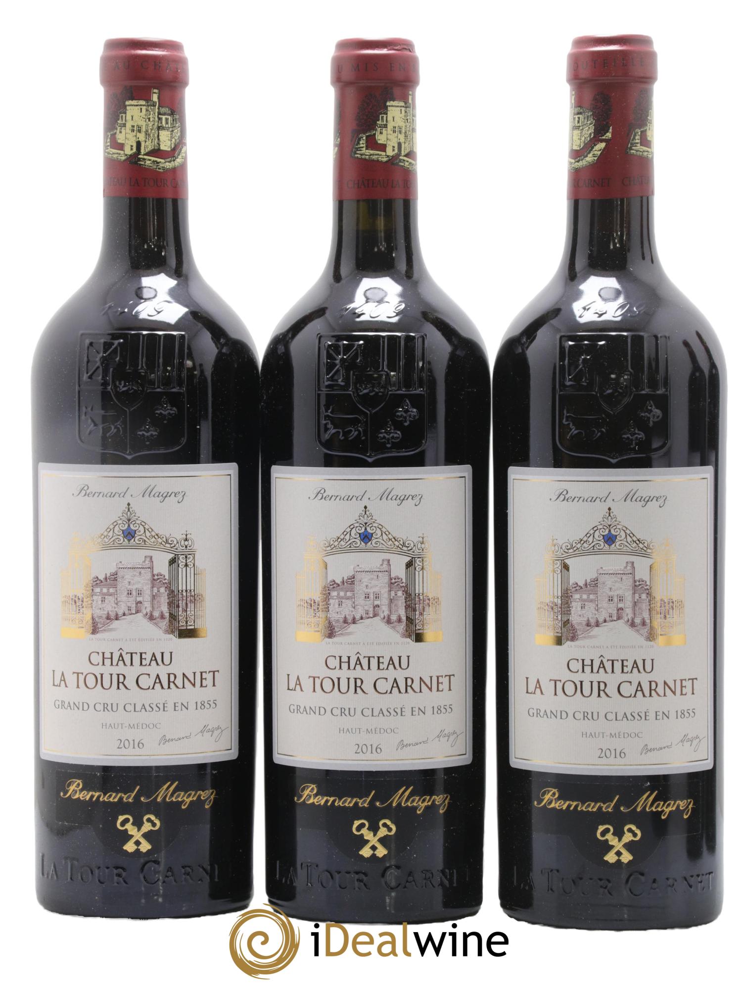 Château la Tour Carnet 4ème Grand Cru Classé 2016 - Lot of 6 bottles - 1