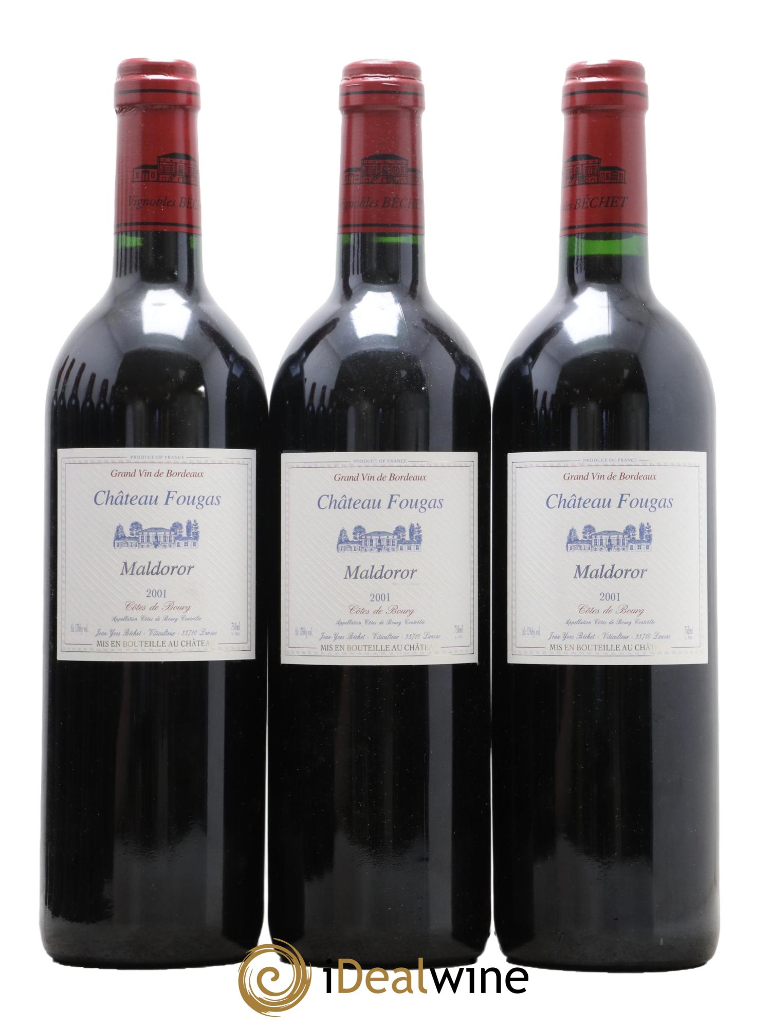 Château Fougas Maldoror 2001 - Posten von 12 Flaschen - 2