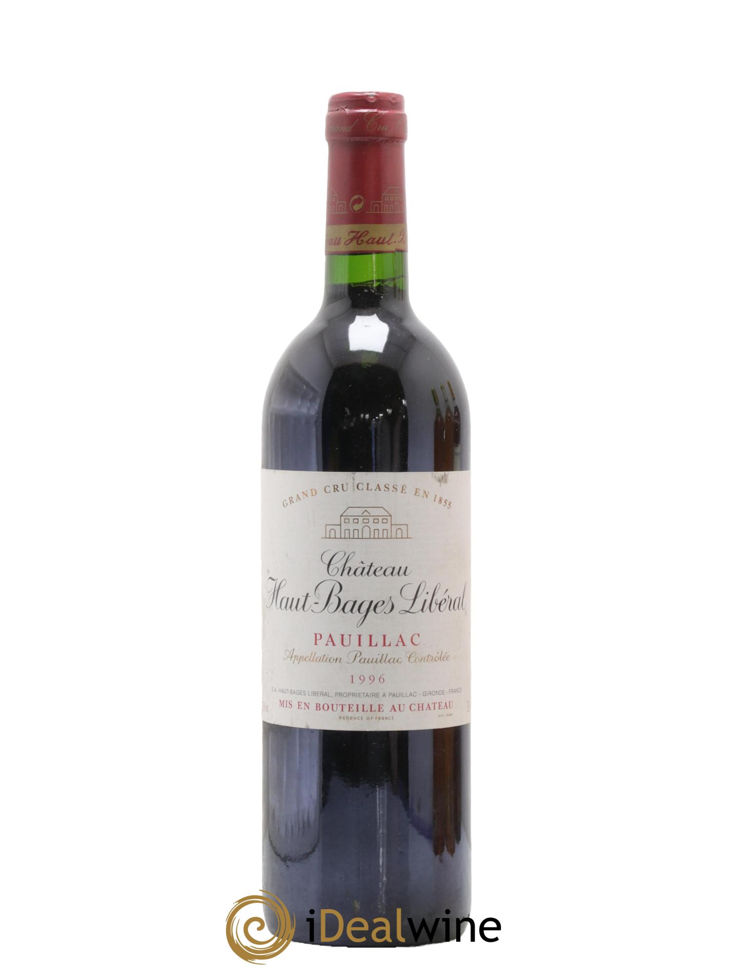 Château Haut Bages Libéral 5ème Grand Cru Classé 1996 - Lot de 1 bouteille - 0