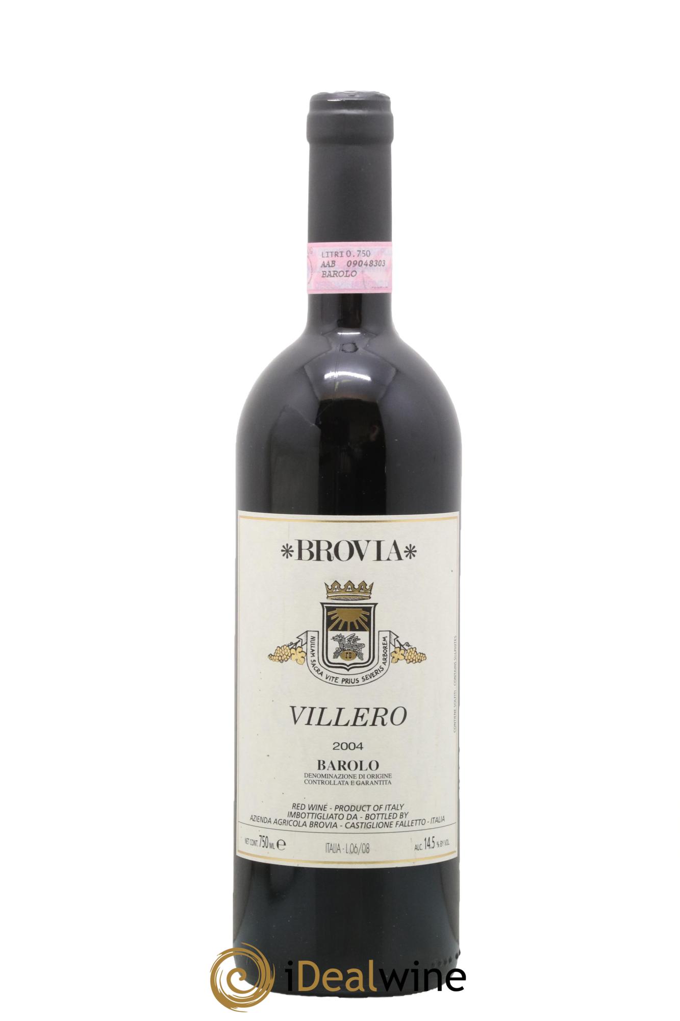 Barolo Villero Brovia 2004 - Lot de 1 bouteille - 0