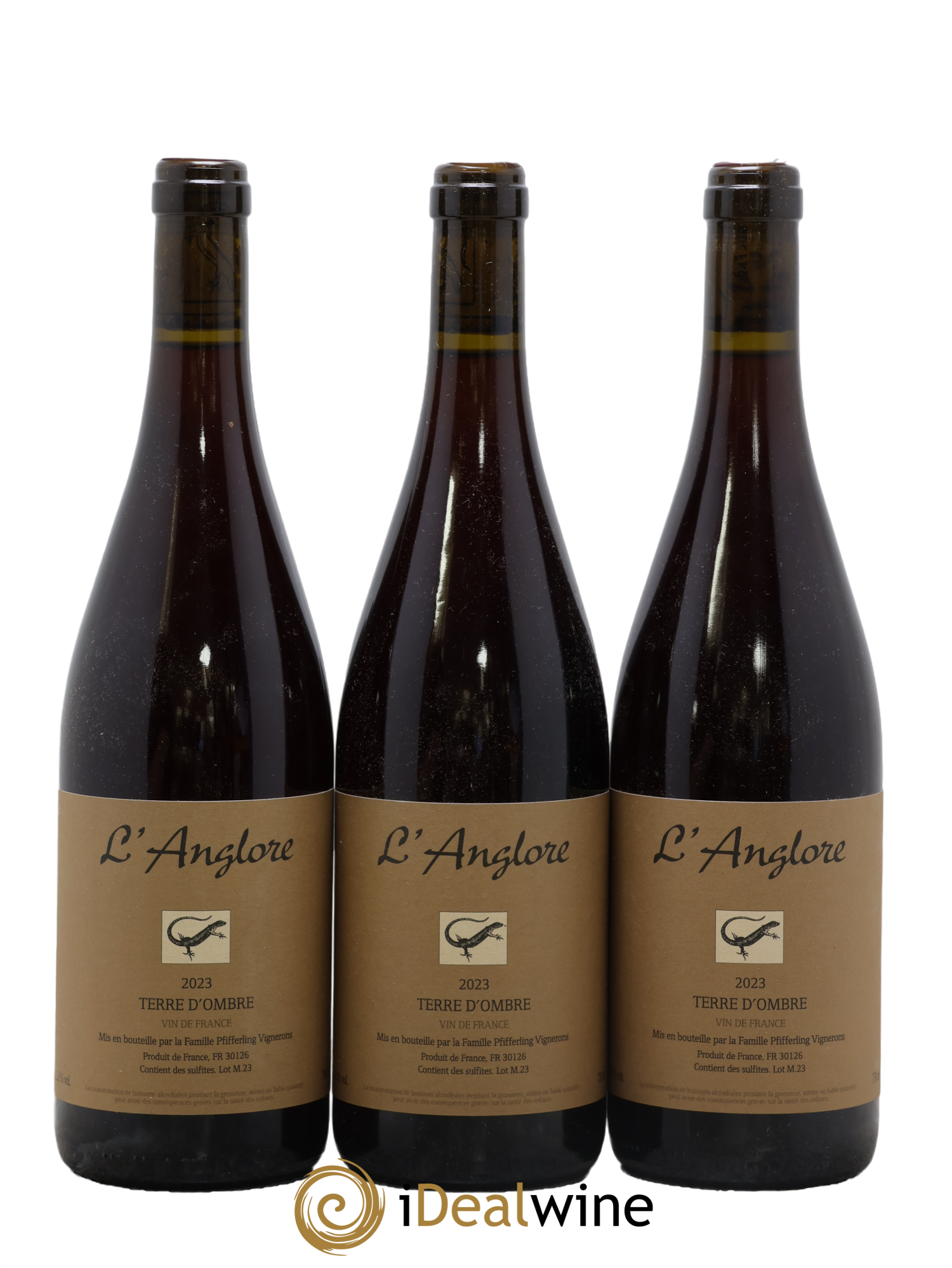 Vin de France Terre d'Ombre L'Anglore 2023 - Lot de 3 bouteilles - 0