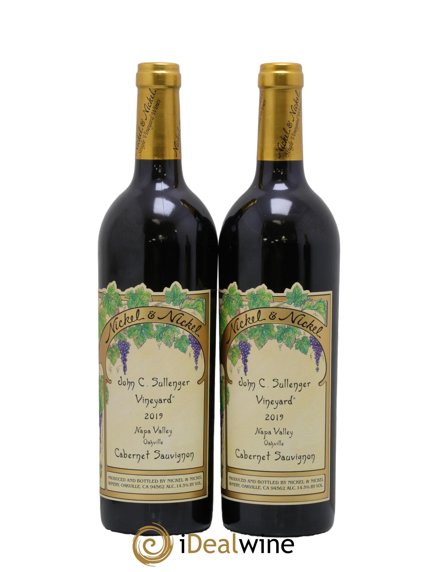 Napa Valley Oakville John Sullenger Cabernet Sauvignon Nickel & Nickel Napa Valley John Sullenger Cabernet Nickel&Nickel 2019 - Lot de 2 bouteilles - 0
