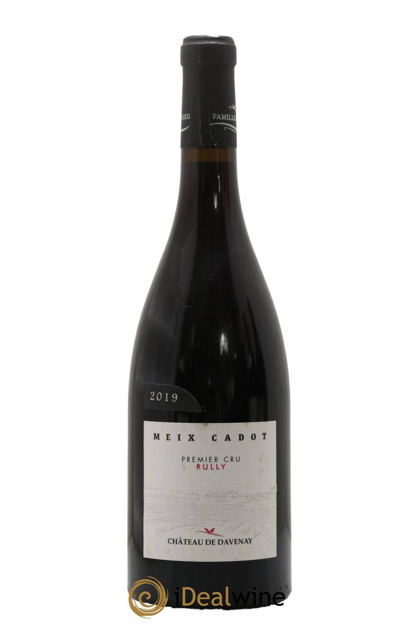 Rully 1er Cru Meix Cadot Château de Davenay Famille Picard 2019 - Lot de 1 bouteille - 0