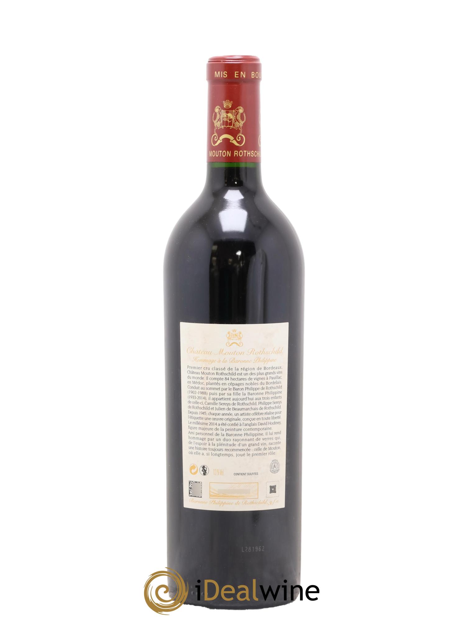 Château Mouton Rothschild 1er Grand Cru Classé 2014 - Posten von 1 Flasche - 2