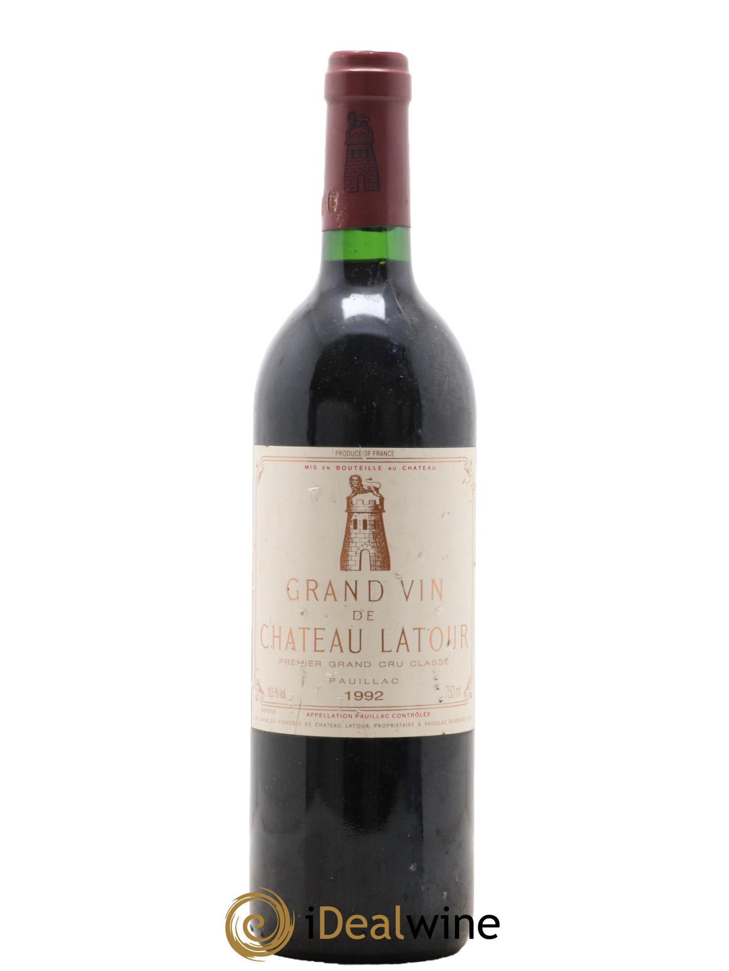 Château Latour 1er Grand Cru Classé 1992 - Lot de 1 bouteille - 0