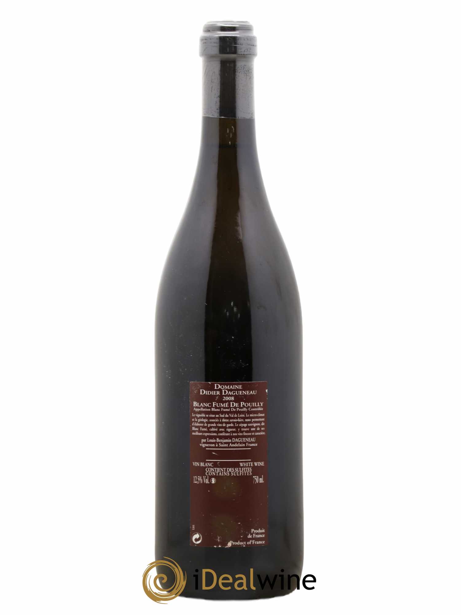 Vin de France (anciennement Pouilly-Fumé) Pur Sang Dagueneau (Domaine Didier - Louis-Benjamin) 2008 - Posten von 1 Flasche - 1