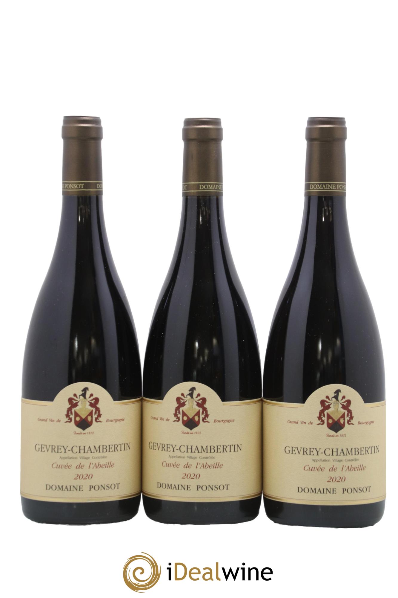 Gevrey-Chambertin Cuvée de l'Abeille Ponsot (Domaine) 2020 - Posten von 3 Flaschen - 0