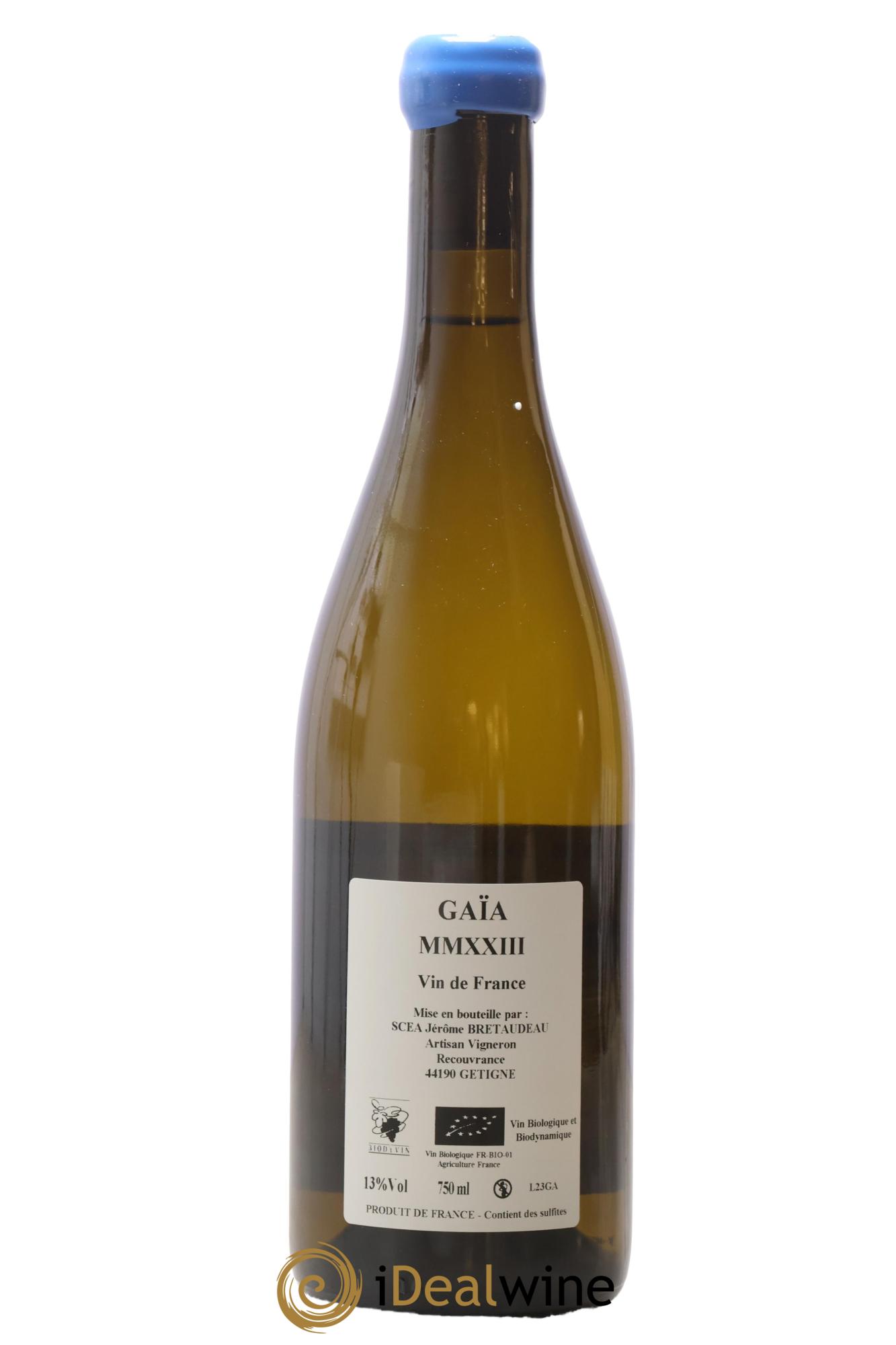 Muscadet-Sèvre-et-Maine Gaia Jérôme Bretaudeau - Domaine de Bellevue 2023 - Lot de 1 bouteille - 1