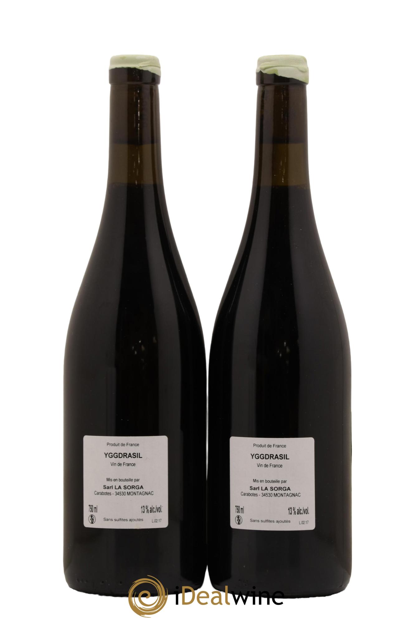 Vin de France YGGDRASIL La Sorga Anthony Tortul 2017 - Lot de 2 bouteilles - 1